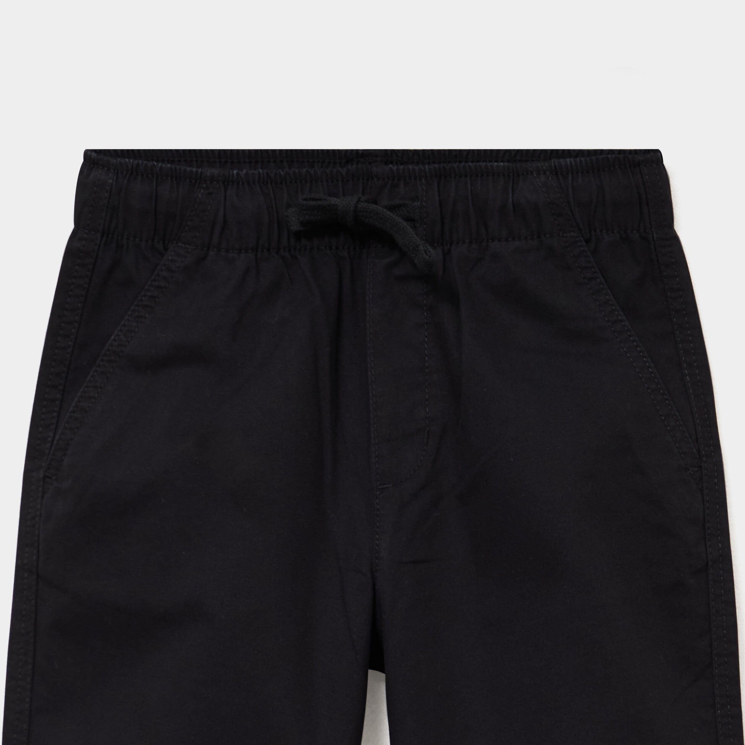 Pantalon battle taille &eacute;lastiqu&eacute;e coton noir gar&ccedil;on