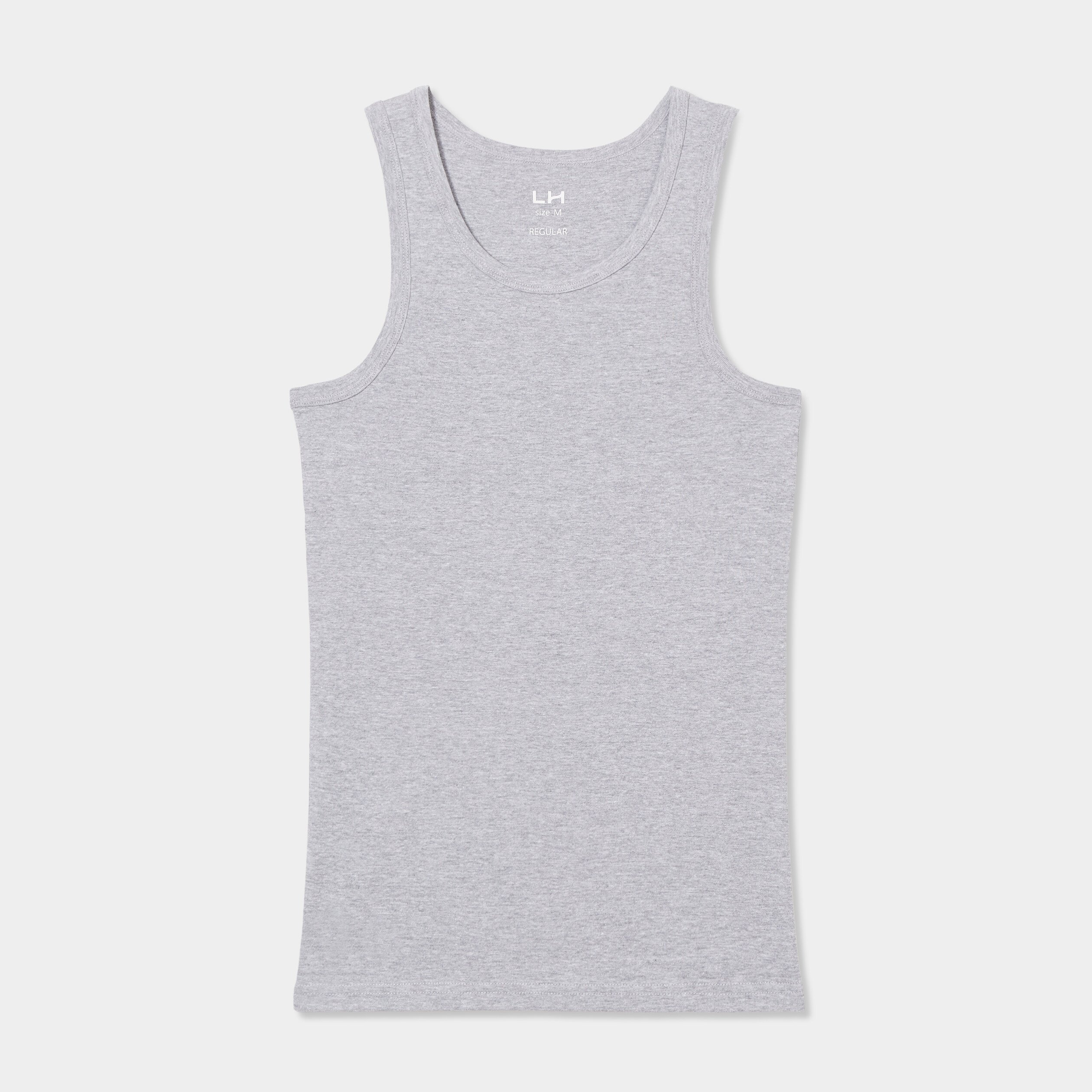 debardeur coton bretelles larges gris homme Débardeur coton bretelles larges gris homme