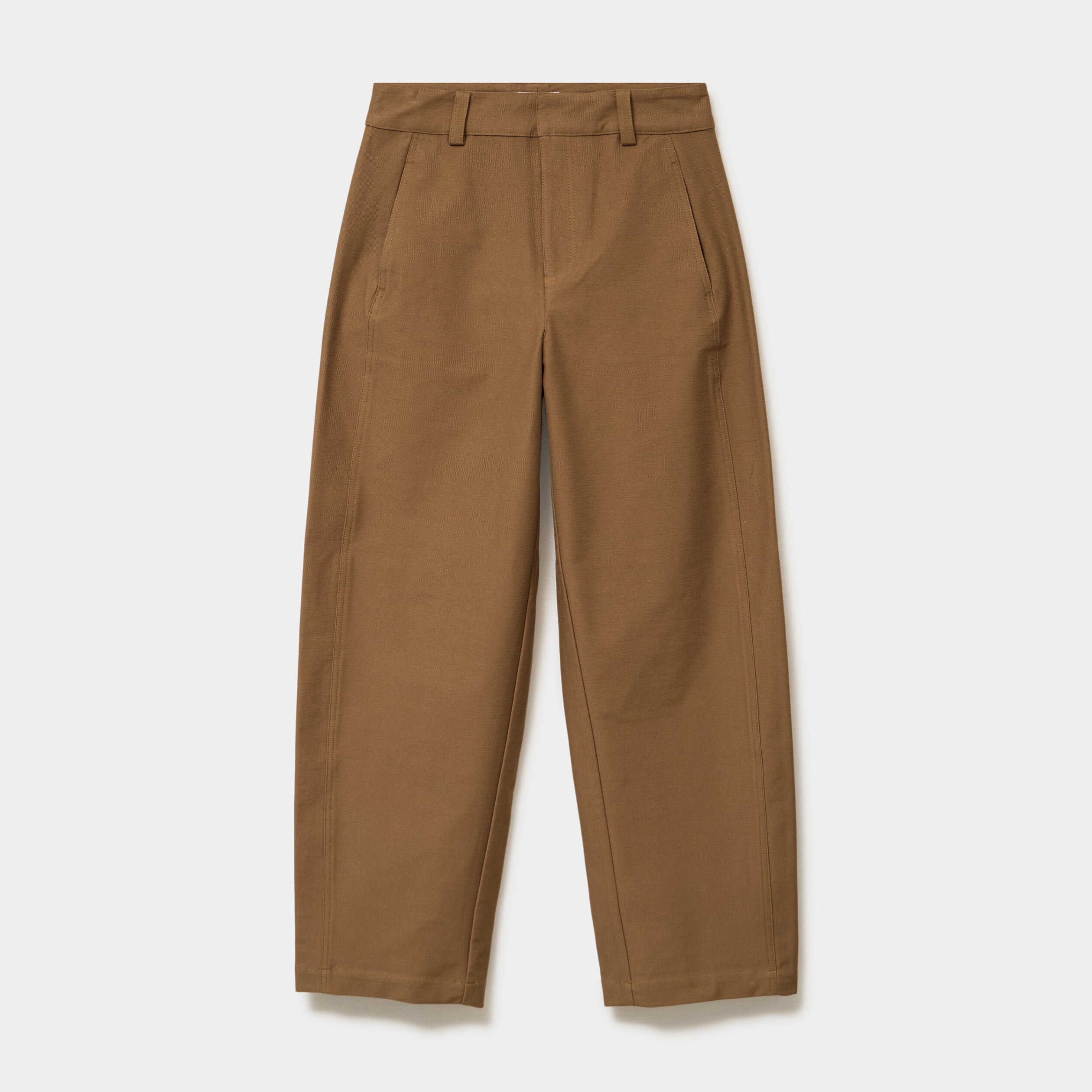 Pantalon ballon taille haute beige femme