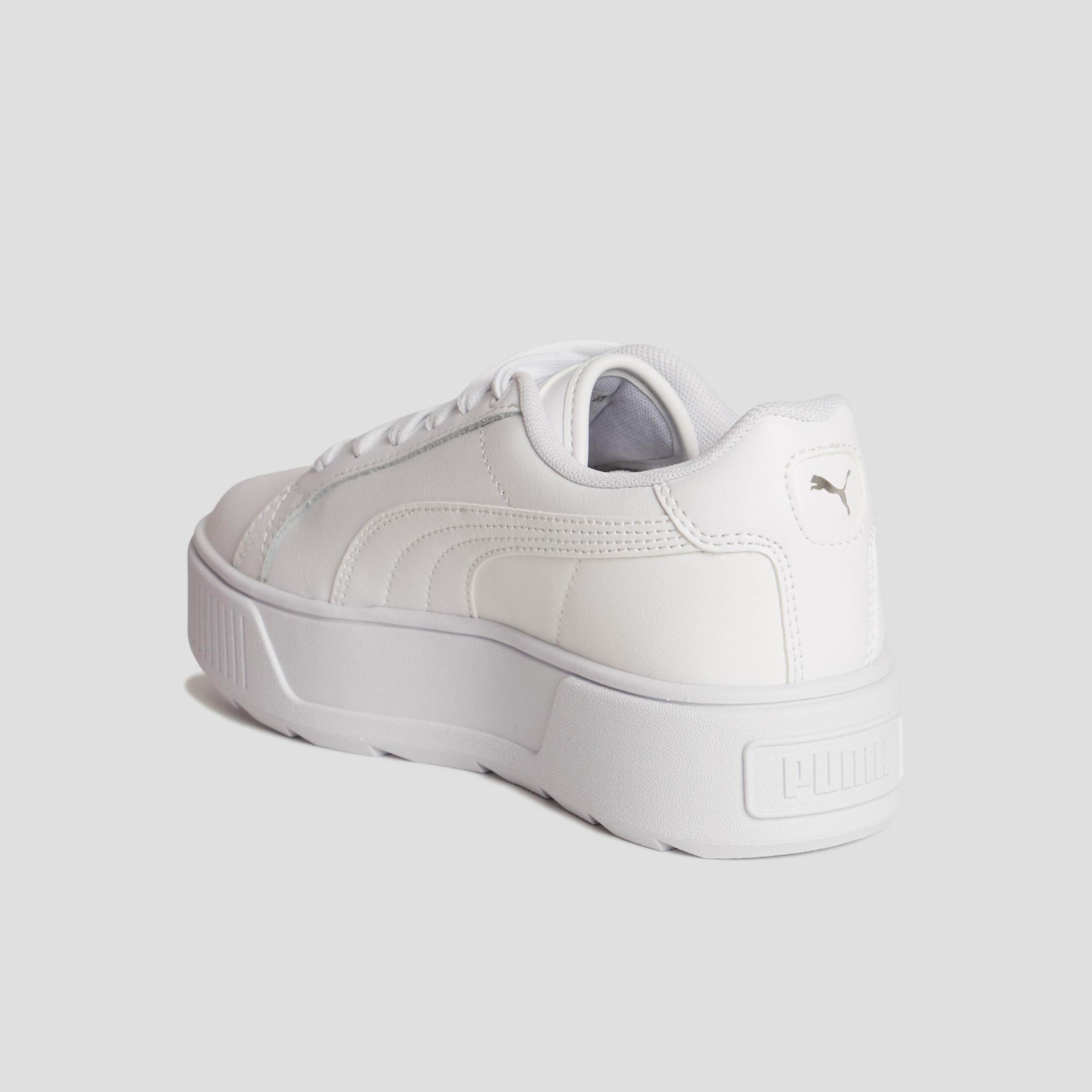Tennis basses en cuir Puma Karmen blanc fille