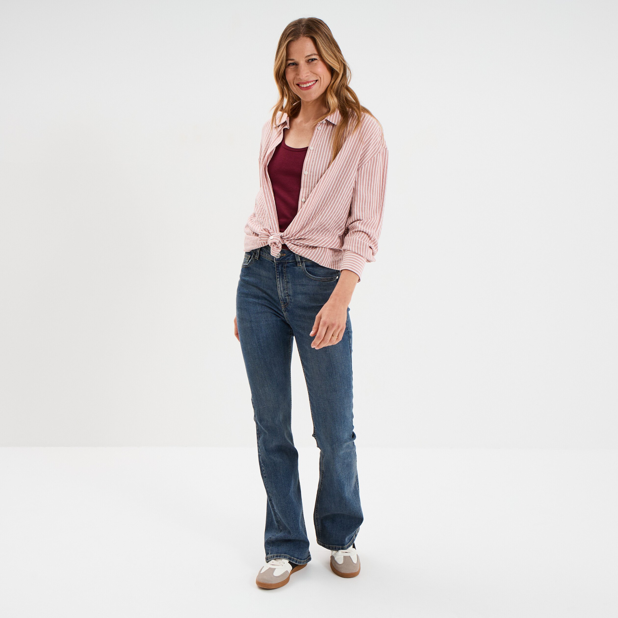 debardeur col rond cotele coton bordeaux femme Débardeur col rond côtelé coton bordeaux femme