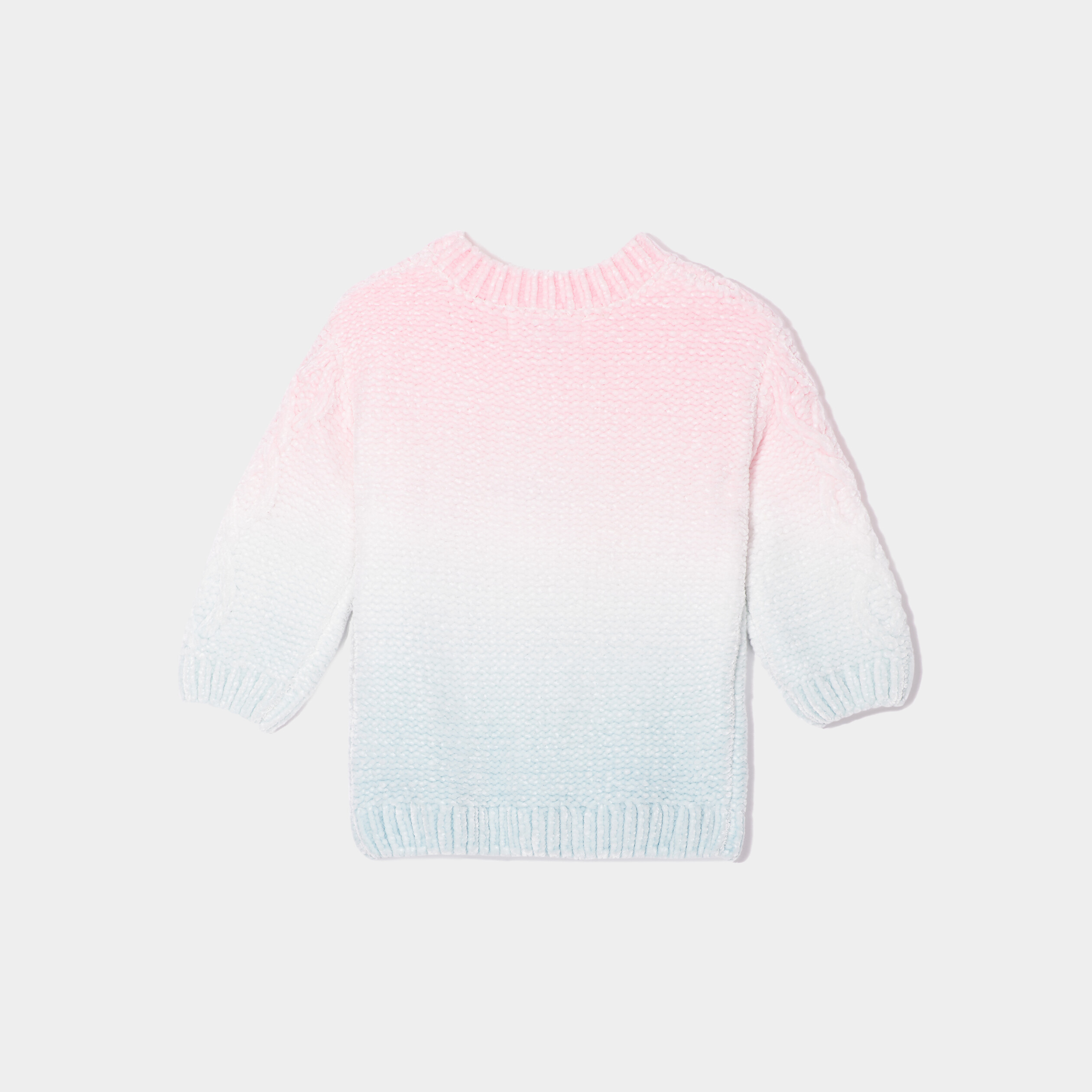 Pull col rond à torsades Creeks multicolore bébé fille