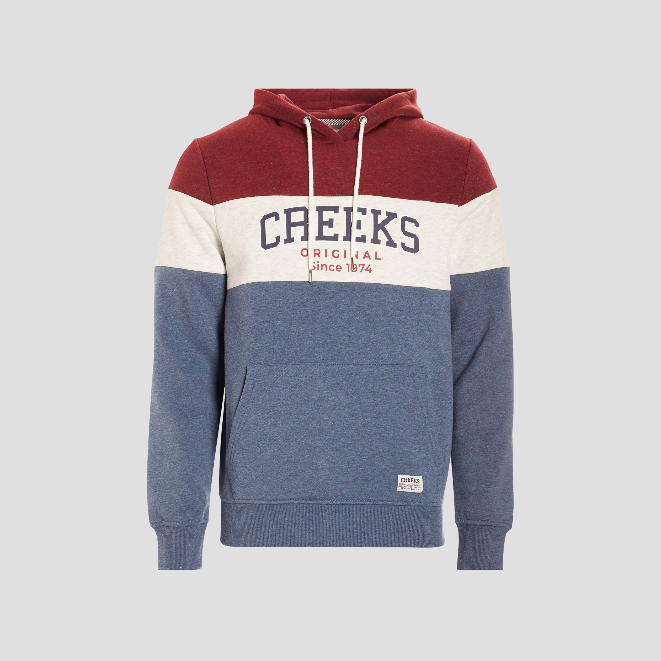 sweat a capuche hoodie creeks bordeaux homme Sweat à capuche hoodie Creeks bordeaux homme