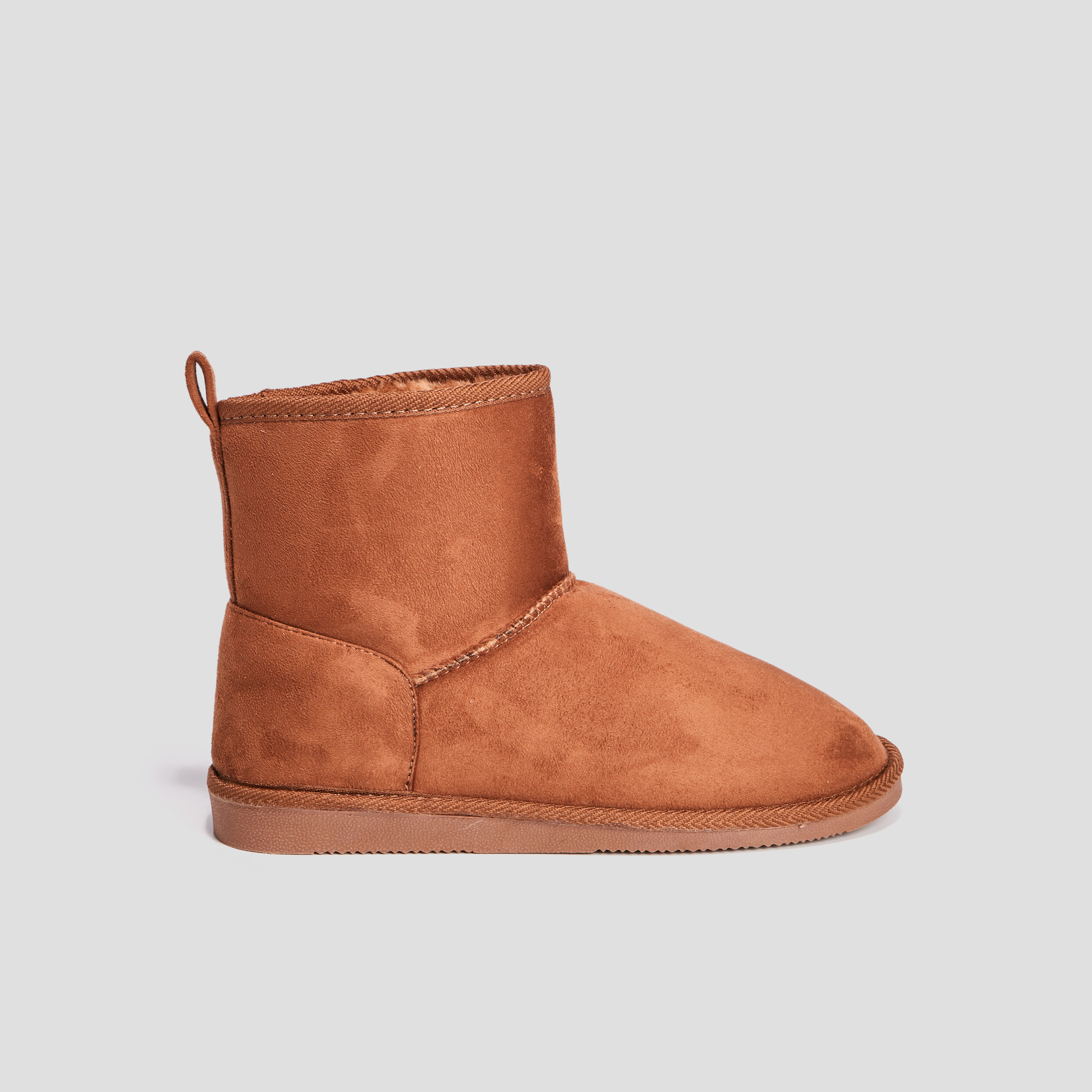 Bottines fourrées marron femme