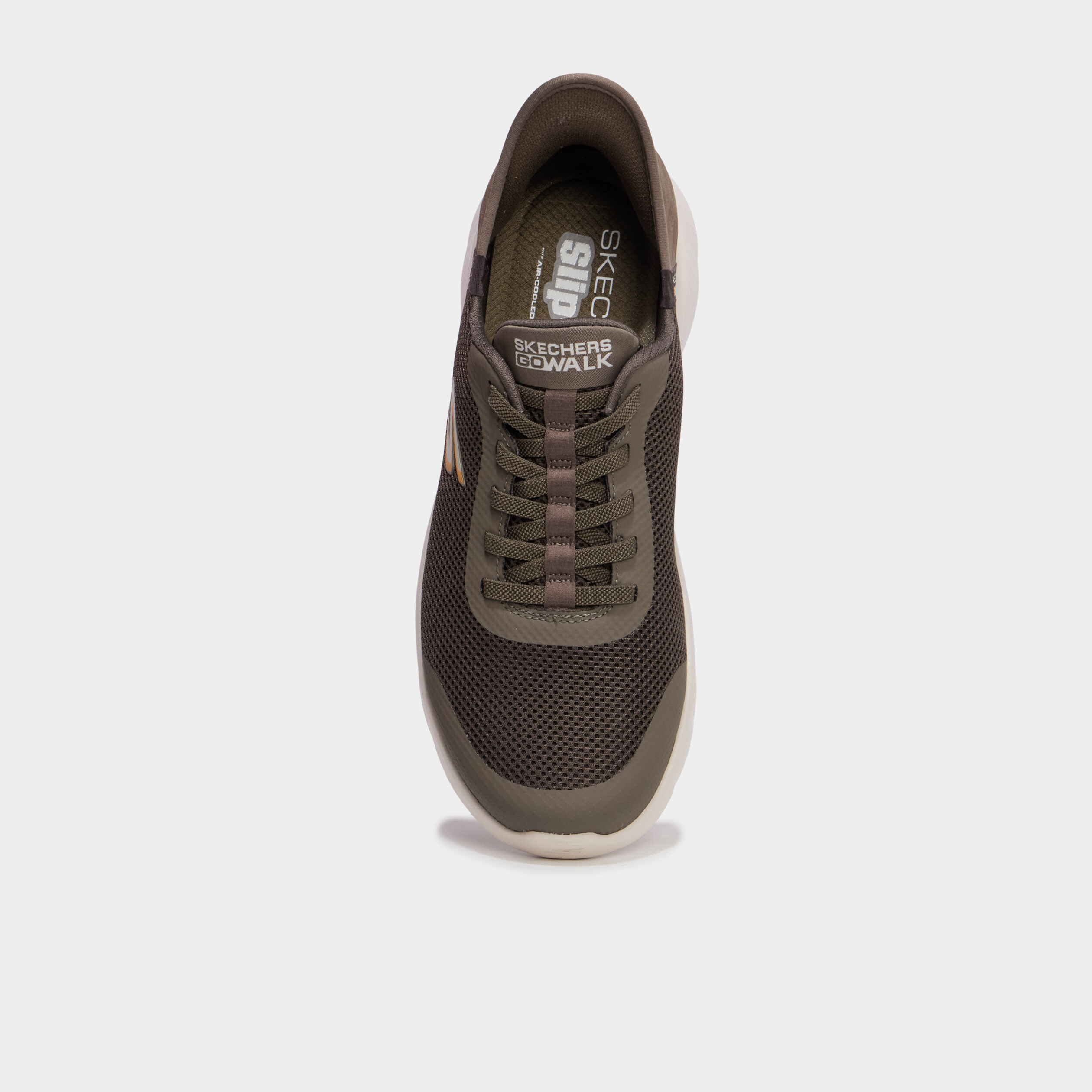 Baskets running Slip Ins GO WALK FLEX marron clair homme