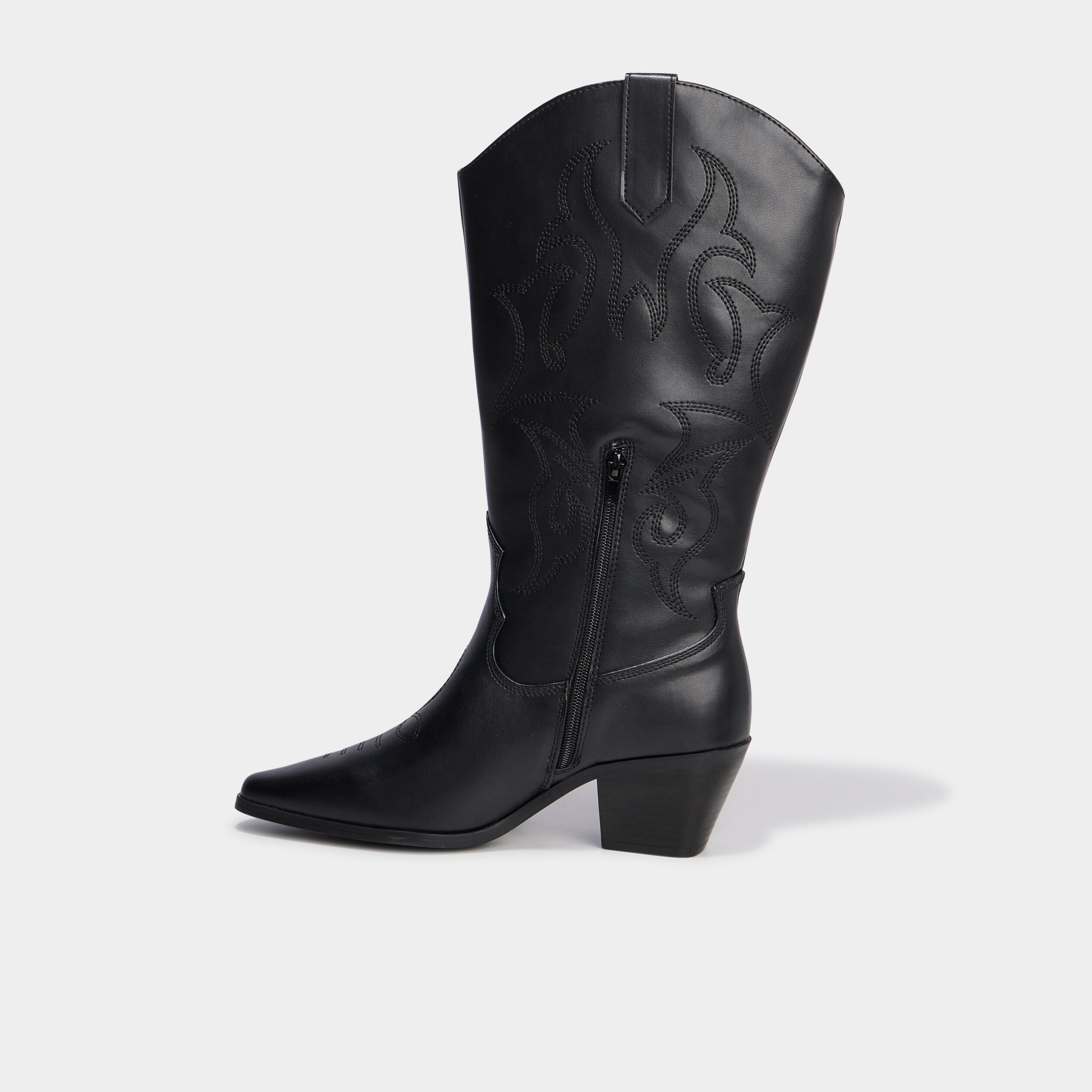 Bottes santiag &agrave; talons noir femme