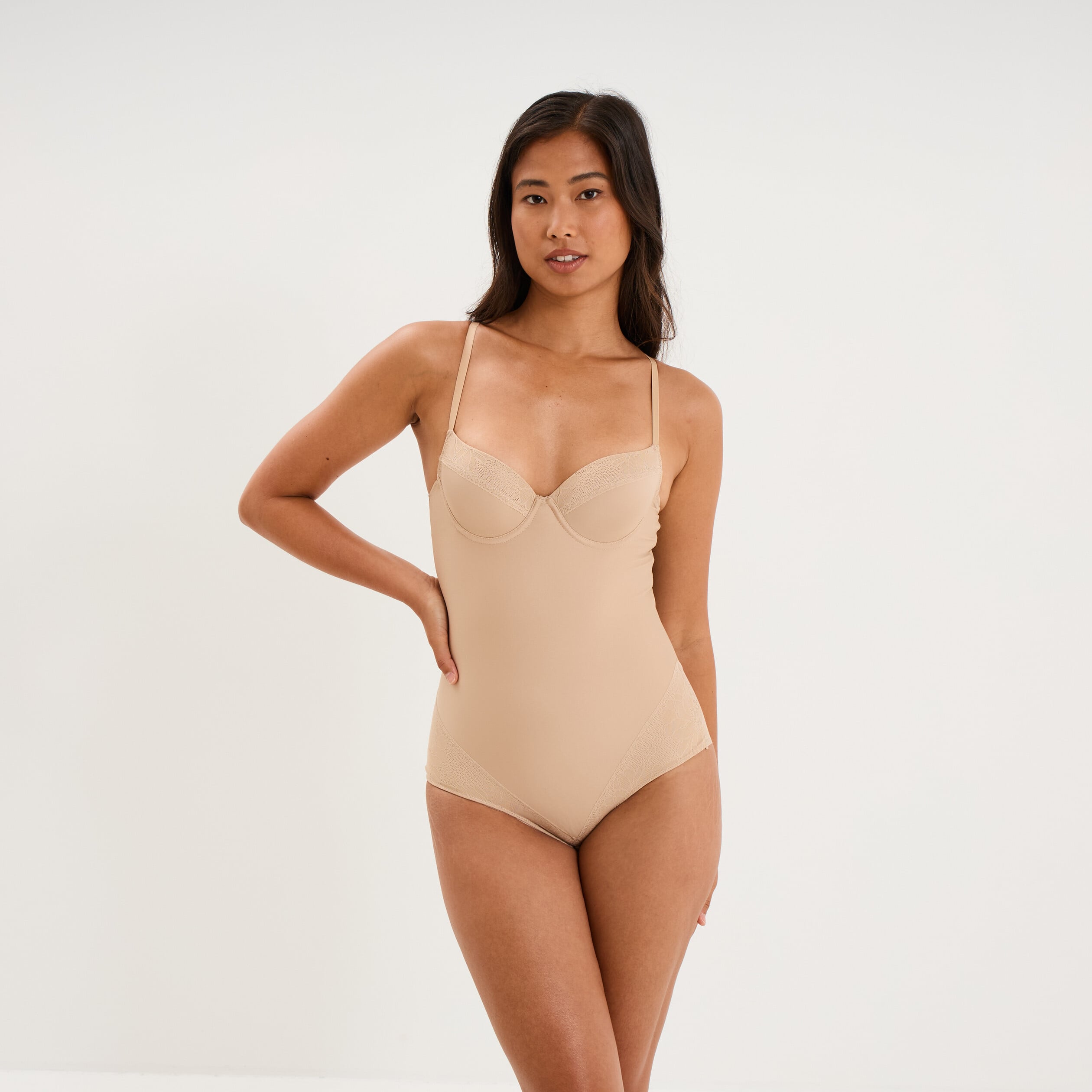 Body gainant beige femme
