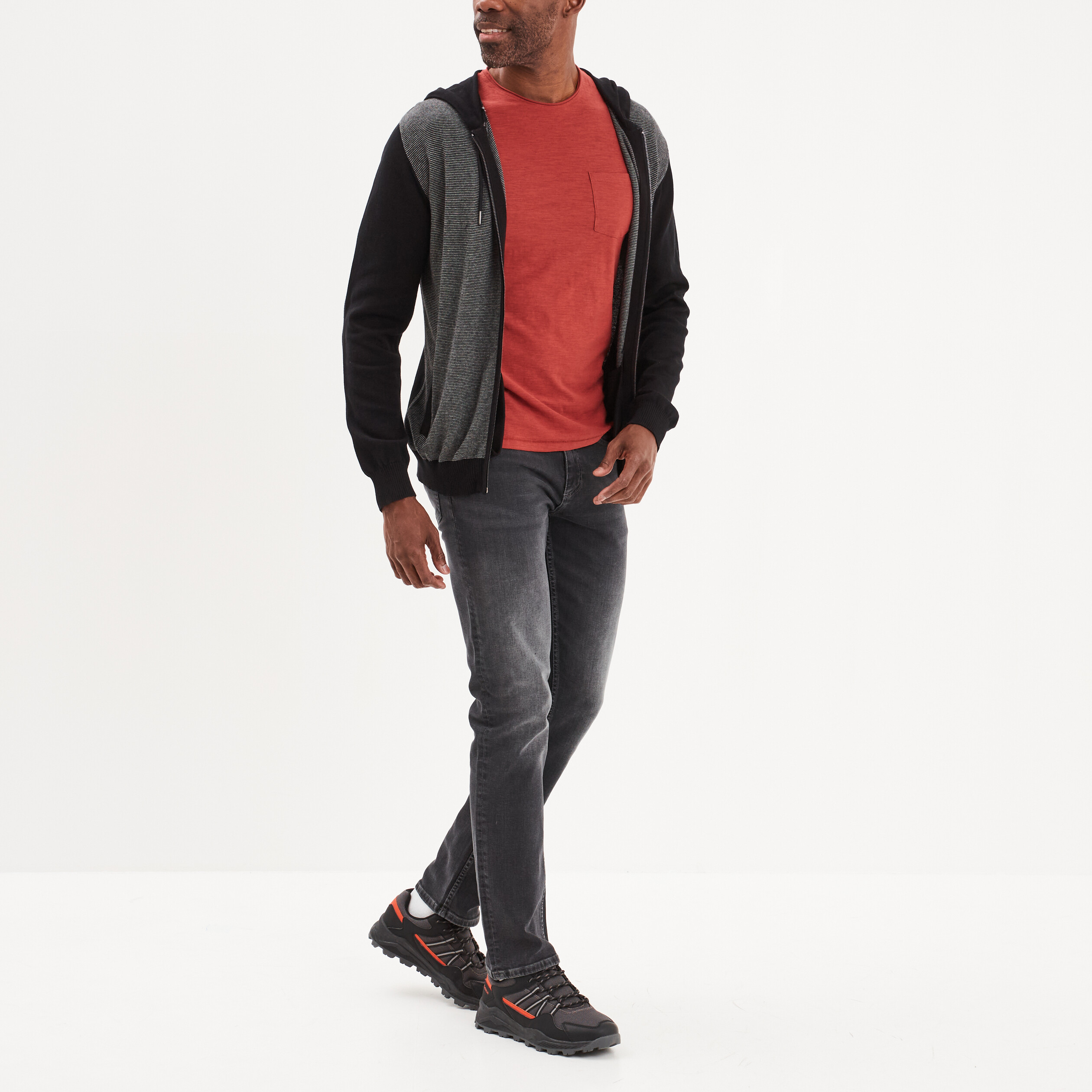 sweat zippe a capuche coton liberto noir homme Sweat zippé à capuche coton Liberto noir homme