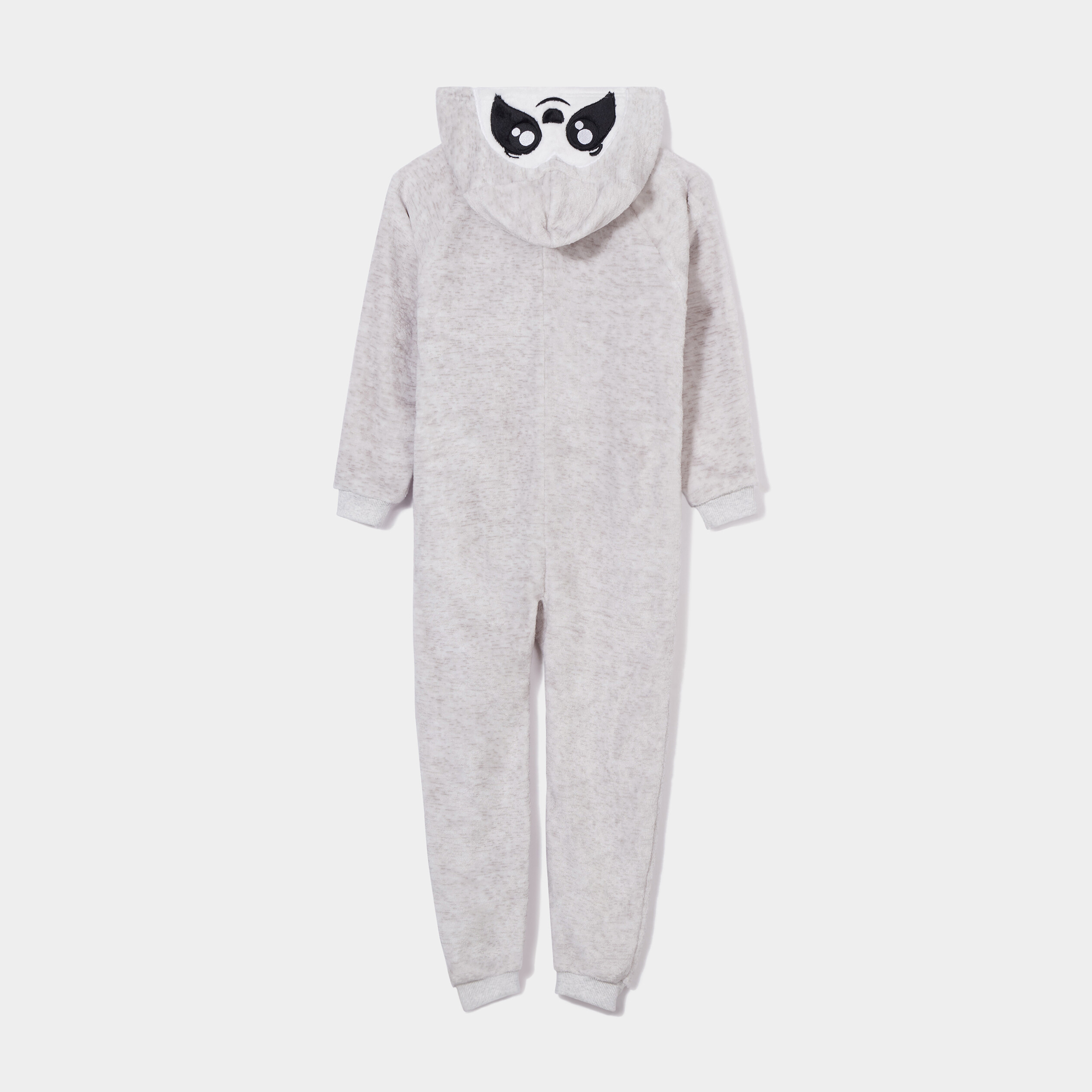 Combinaison pyjama pilou à capuche gris garçon