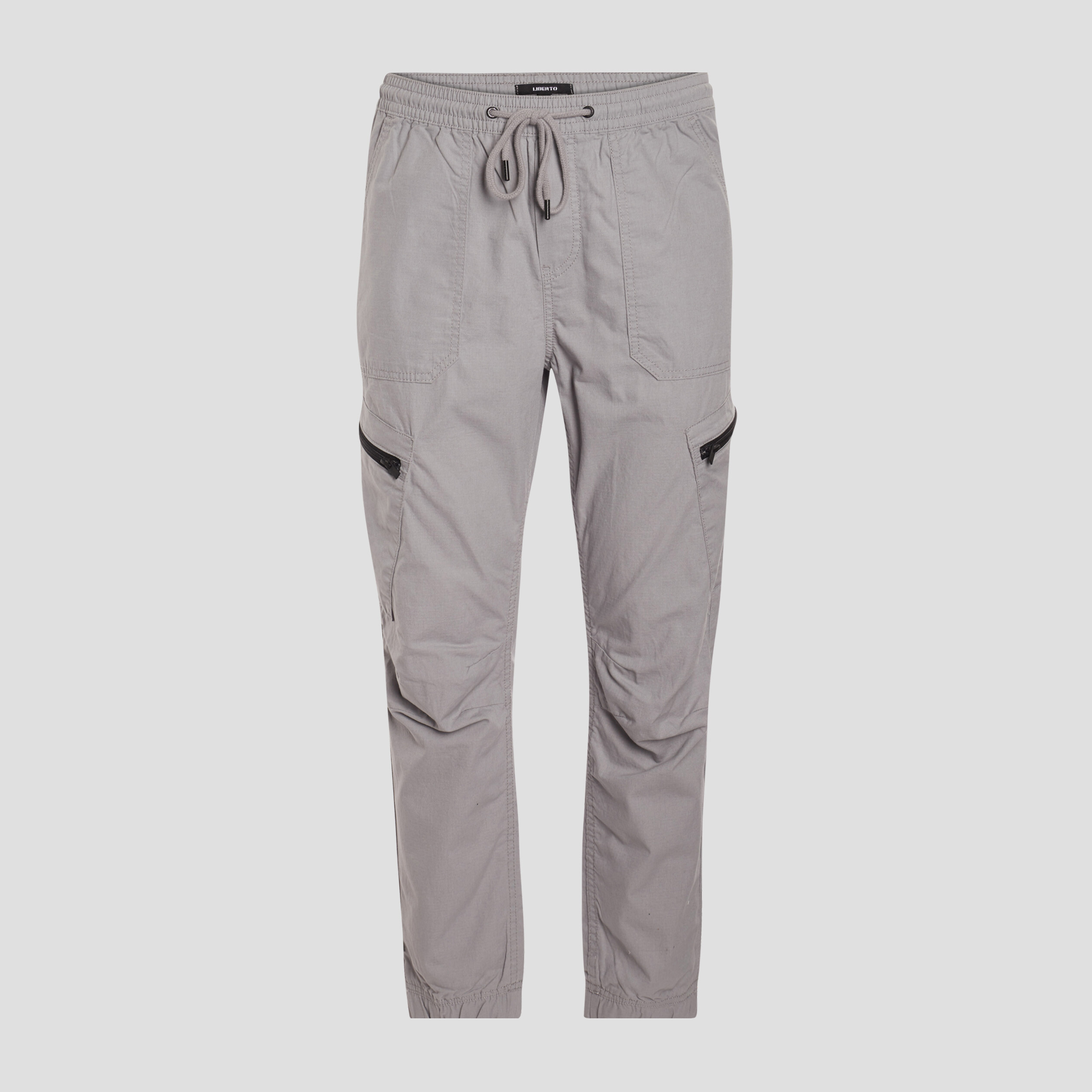 Pantalon cargo à coulisse gris homme