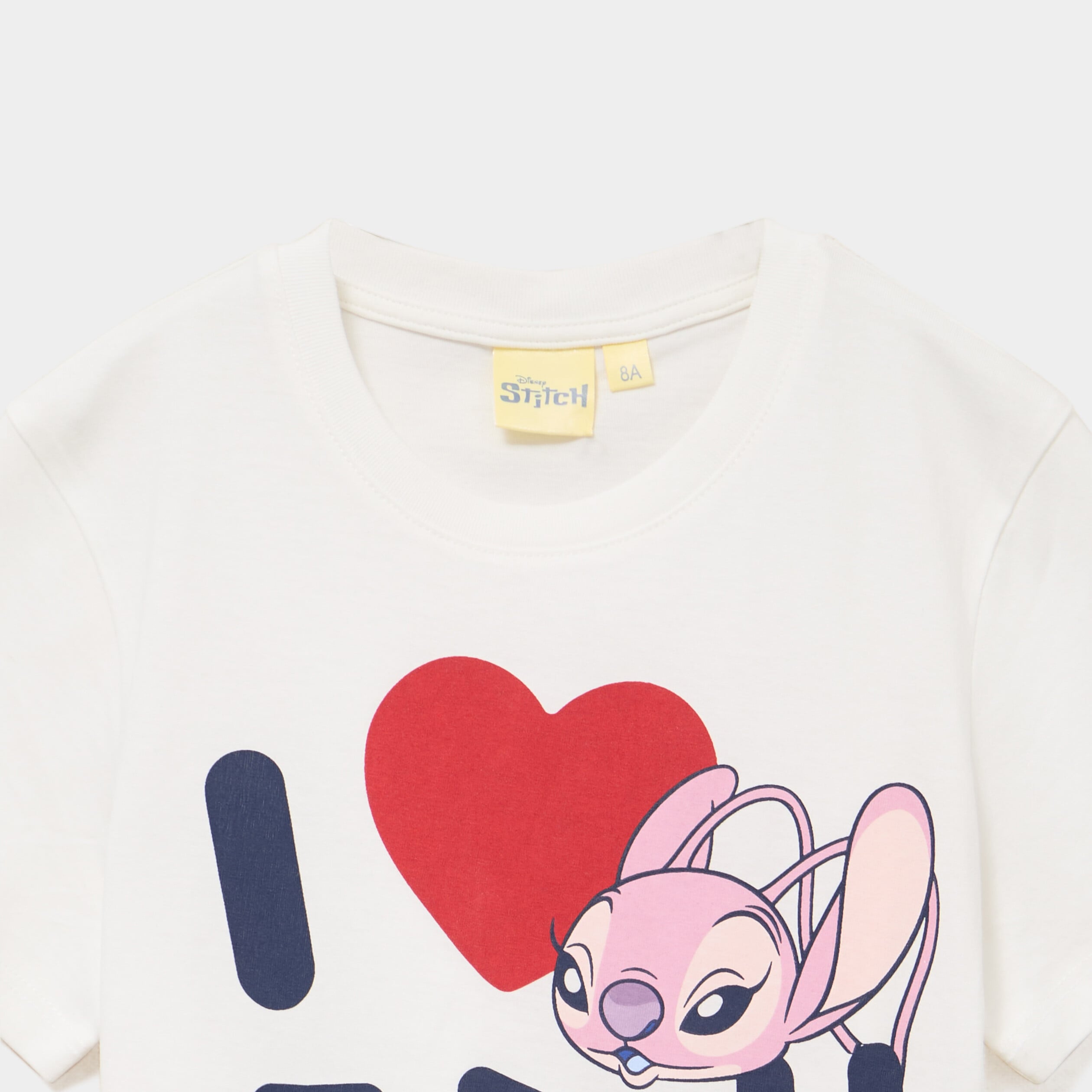 T-shirt manches courtes coton Stitch blanc fille