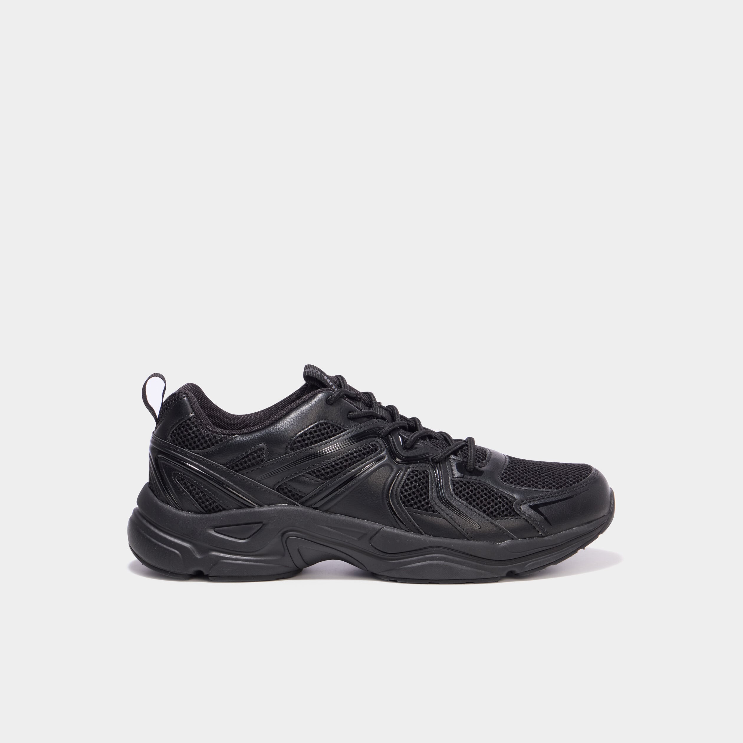 Baskets running &agrave; lacets noir homme