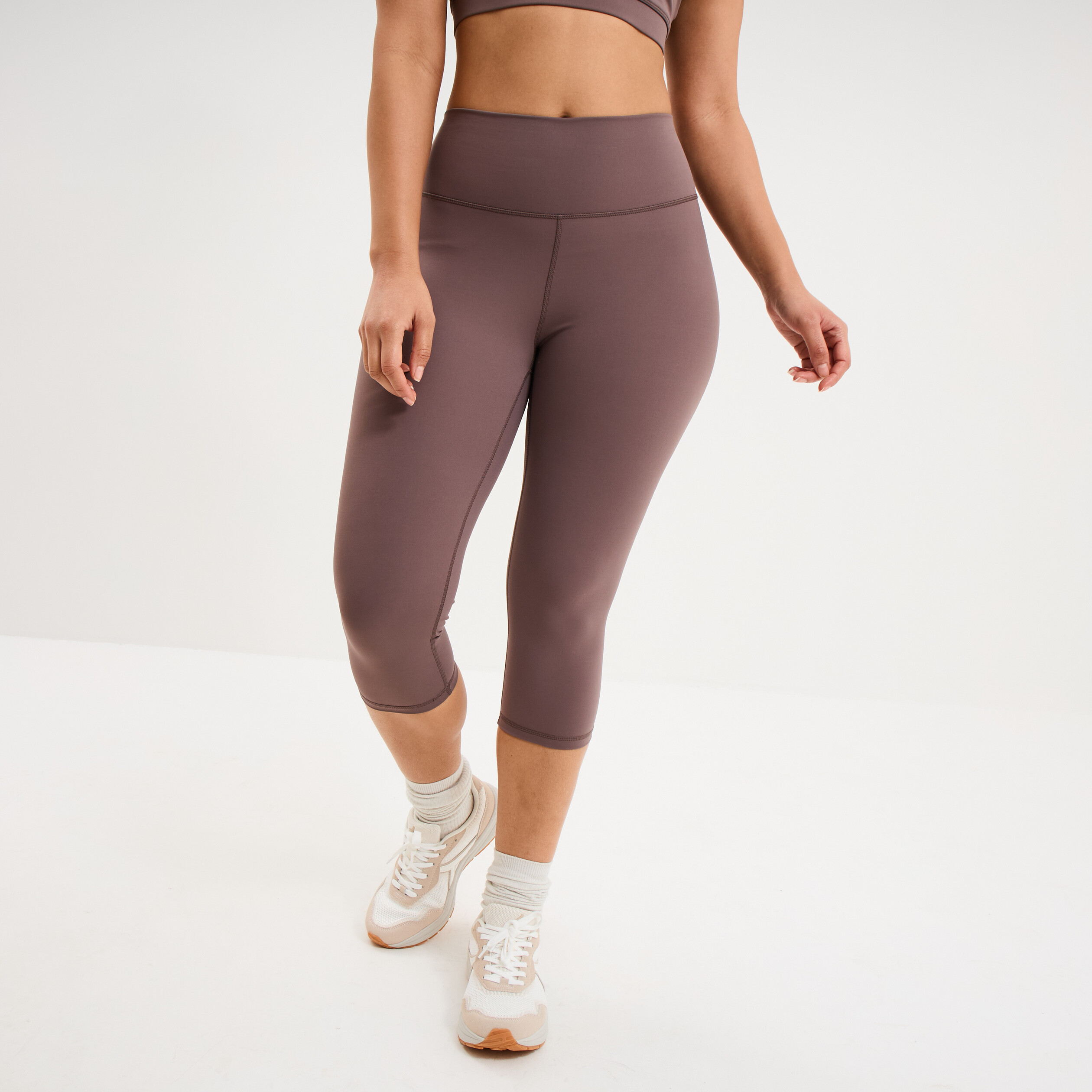 Legging corsaire de sport stretch mauve femme