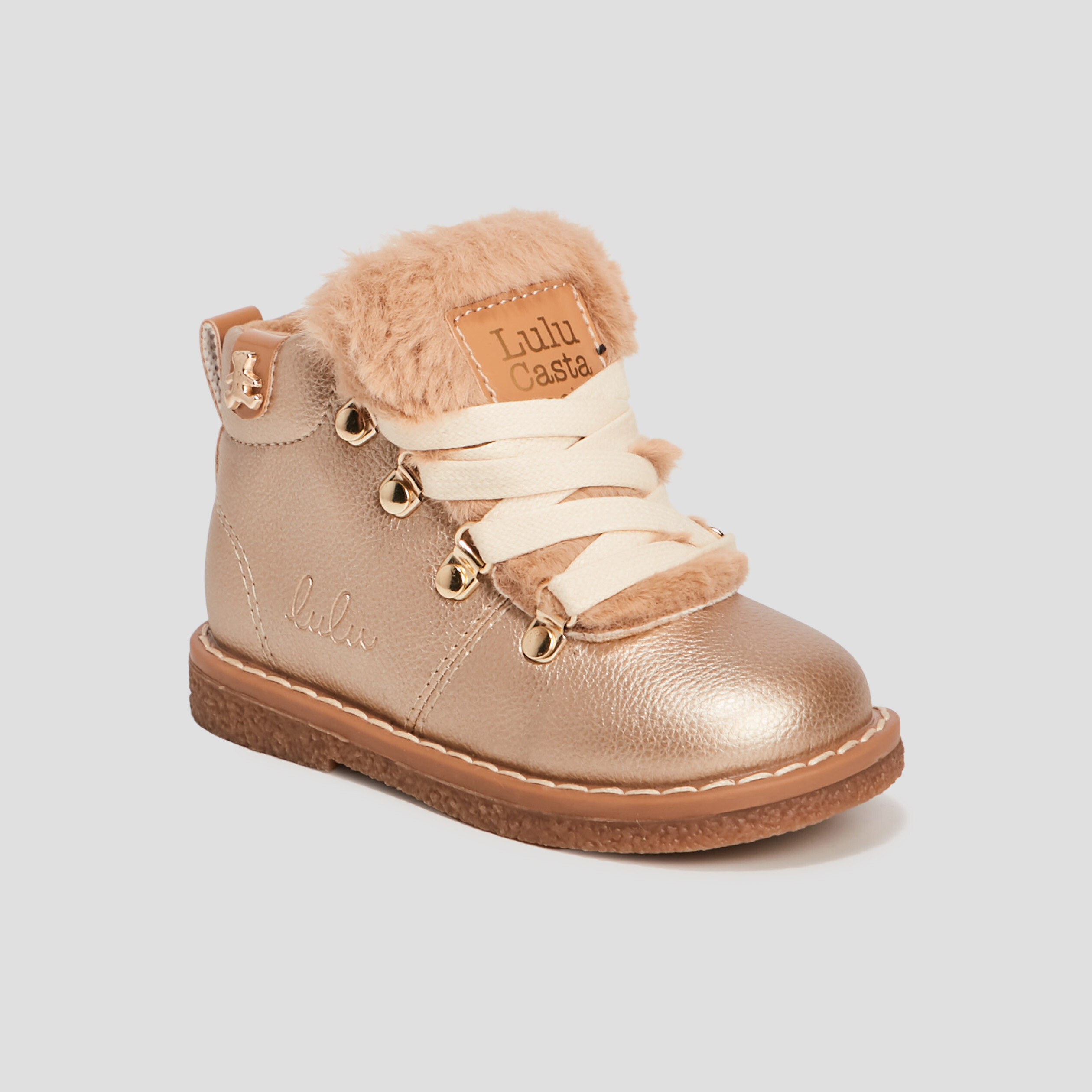 bottines lulucastagnette jaune or bebef Bottines LuluCastagnette jaune or bébé fille