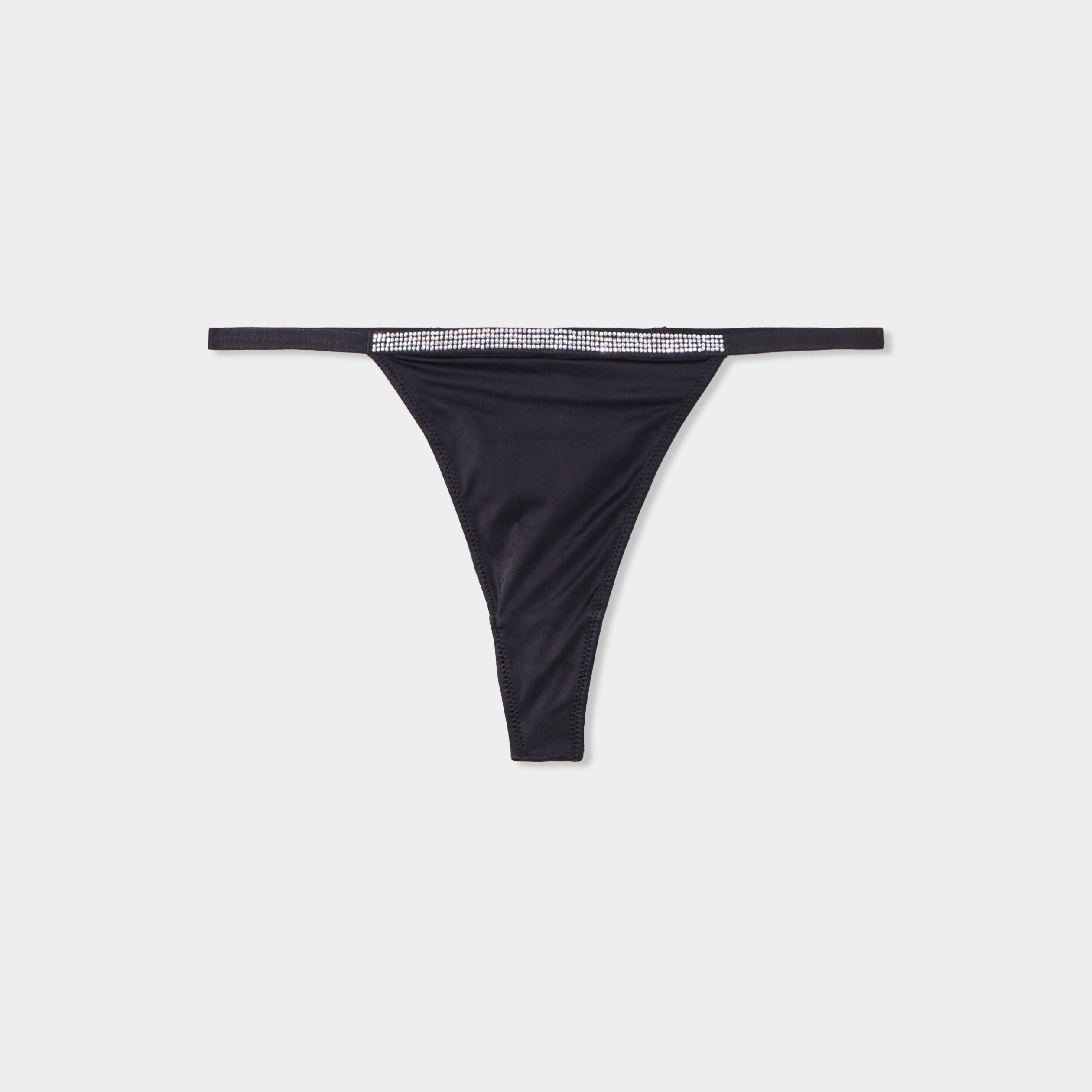 string avec strass noir femme String avec strass noir femme
