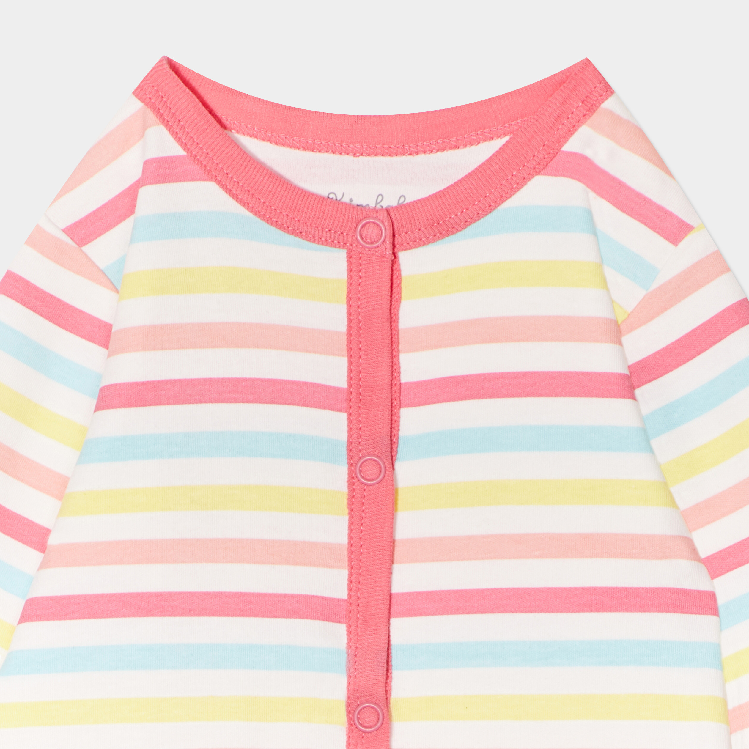 dors bien boutonne manches longues coton blanc bebef Dors-bien boutonné manches longues coton blanc bébé fille