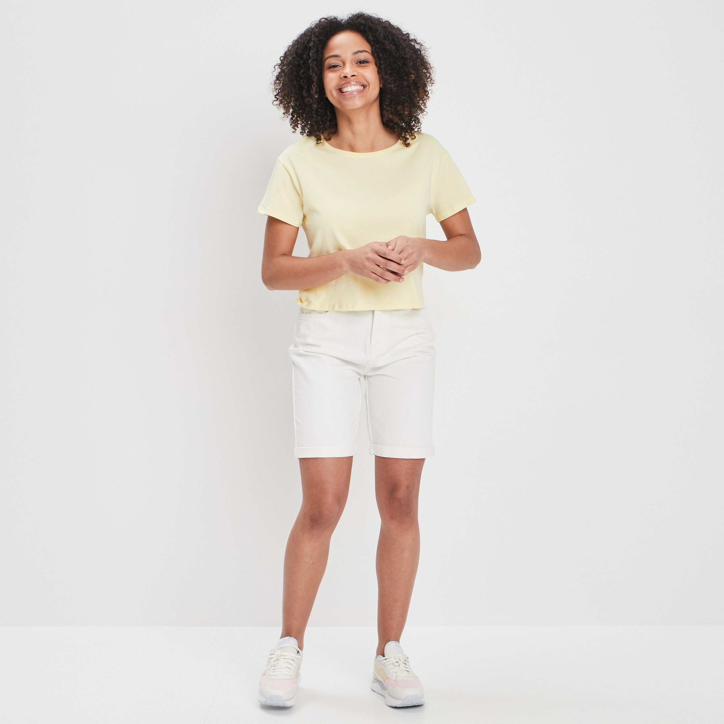 Bermuda droit sable femme