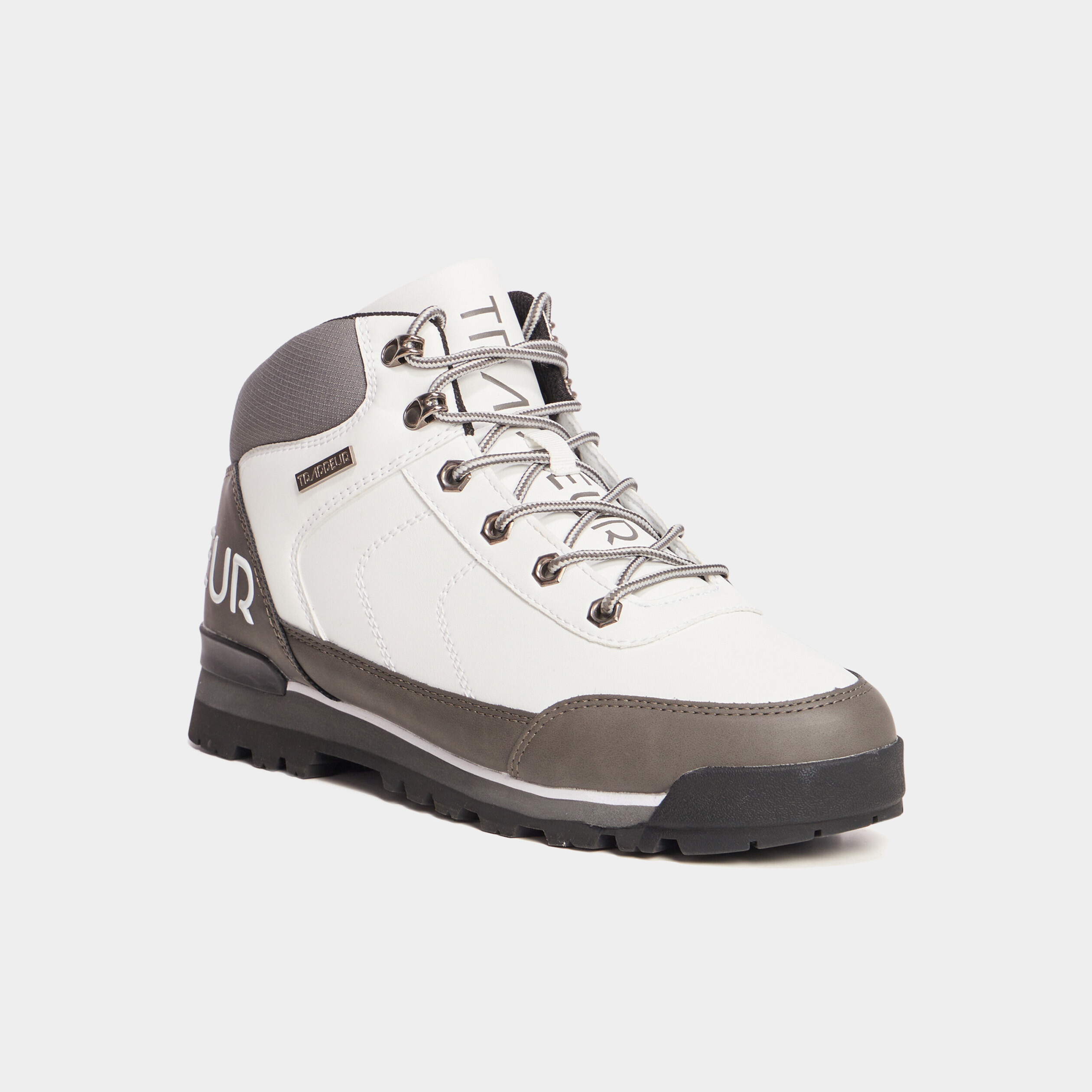 Boots semelles crantées blanc homme