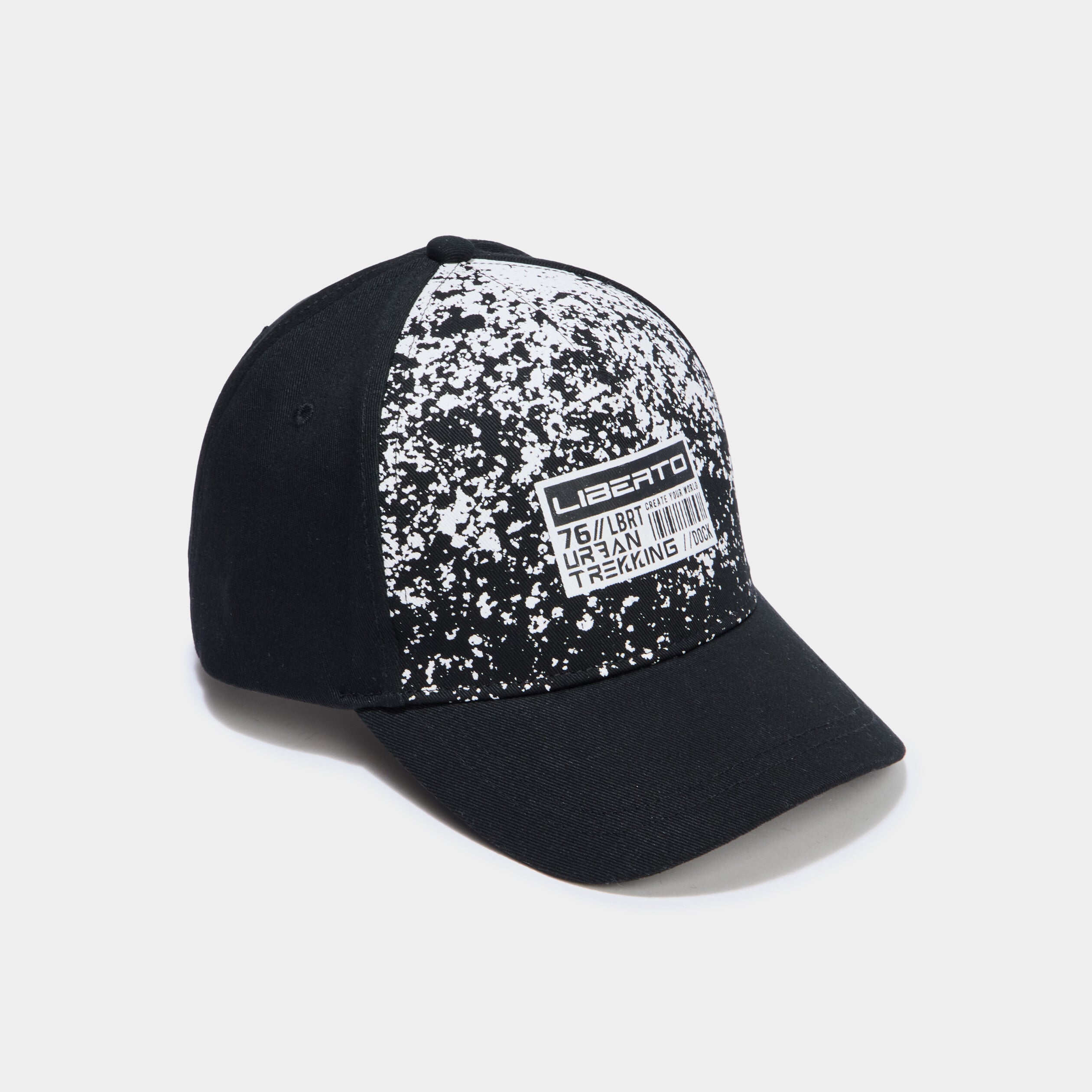 Casquette bomb&eacute;e en coton noir gar&ccedil;on