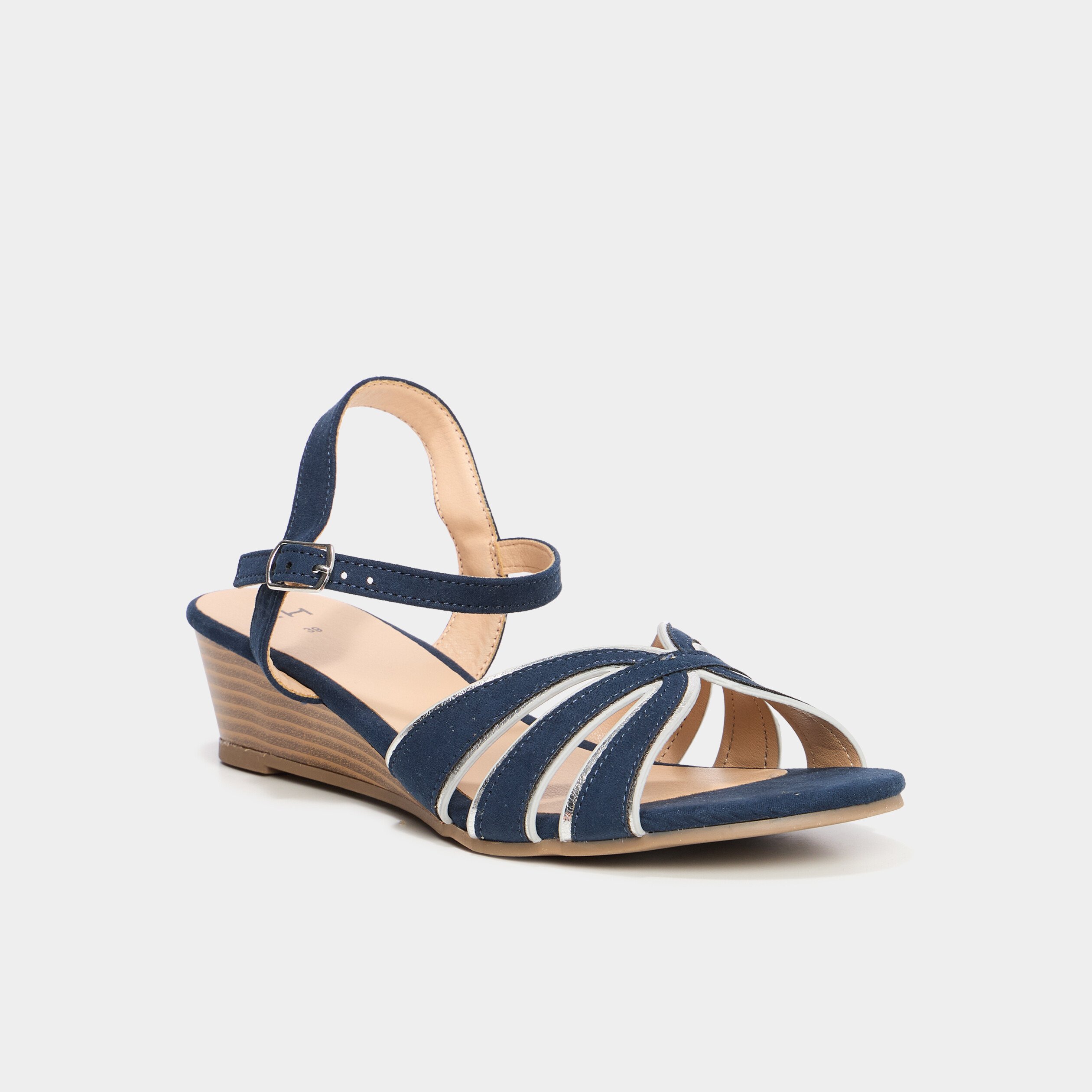 sandales compensees bleu marine femme Sandales compensées bleu marine femme