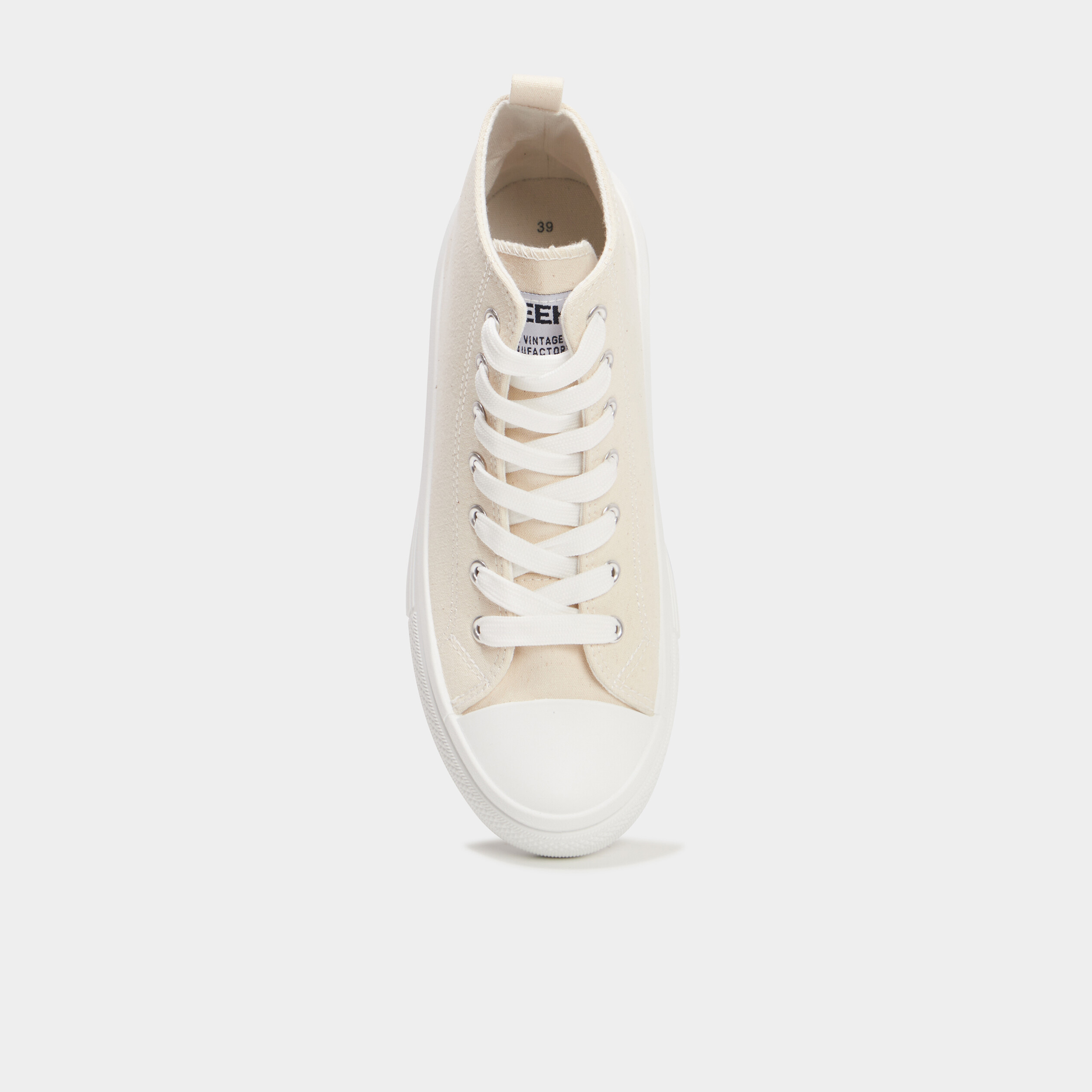 baskets montantes en toile creeks sable femme Baskets montantes en toile Creeks sable femme