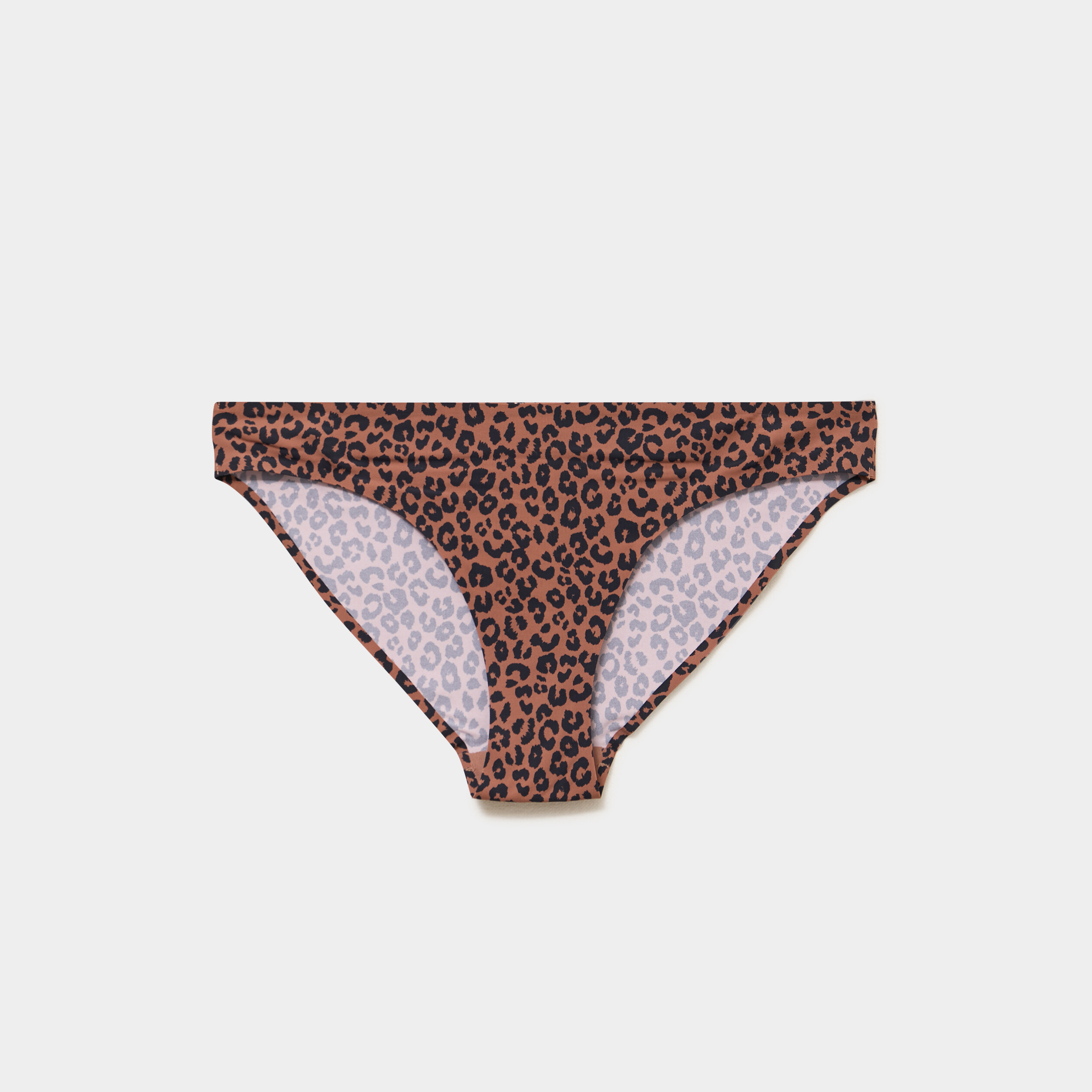 Culotte microfibre sans coutures marron femme