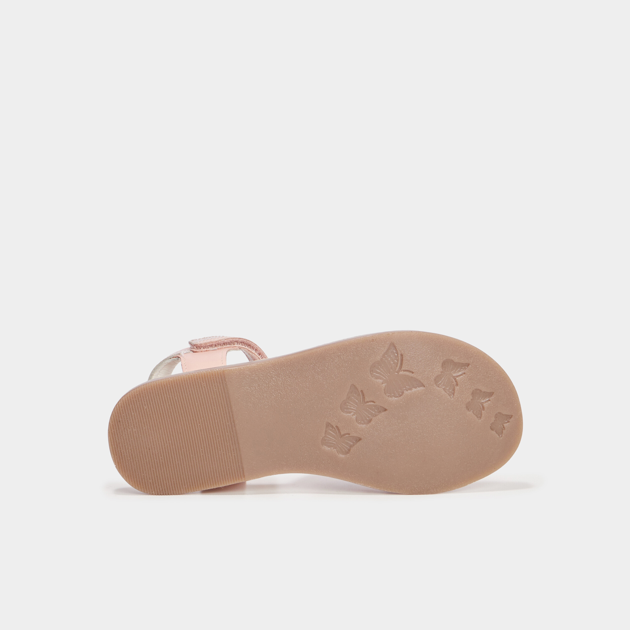 sandales a scratchs en cuir kickers rose fille Sandales à scratchs en cuir Kickers rose fille