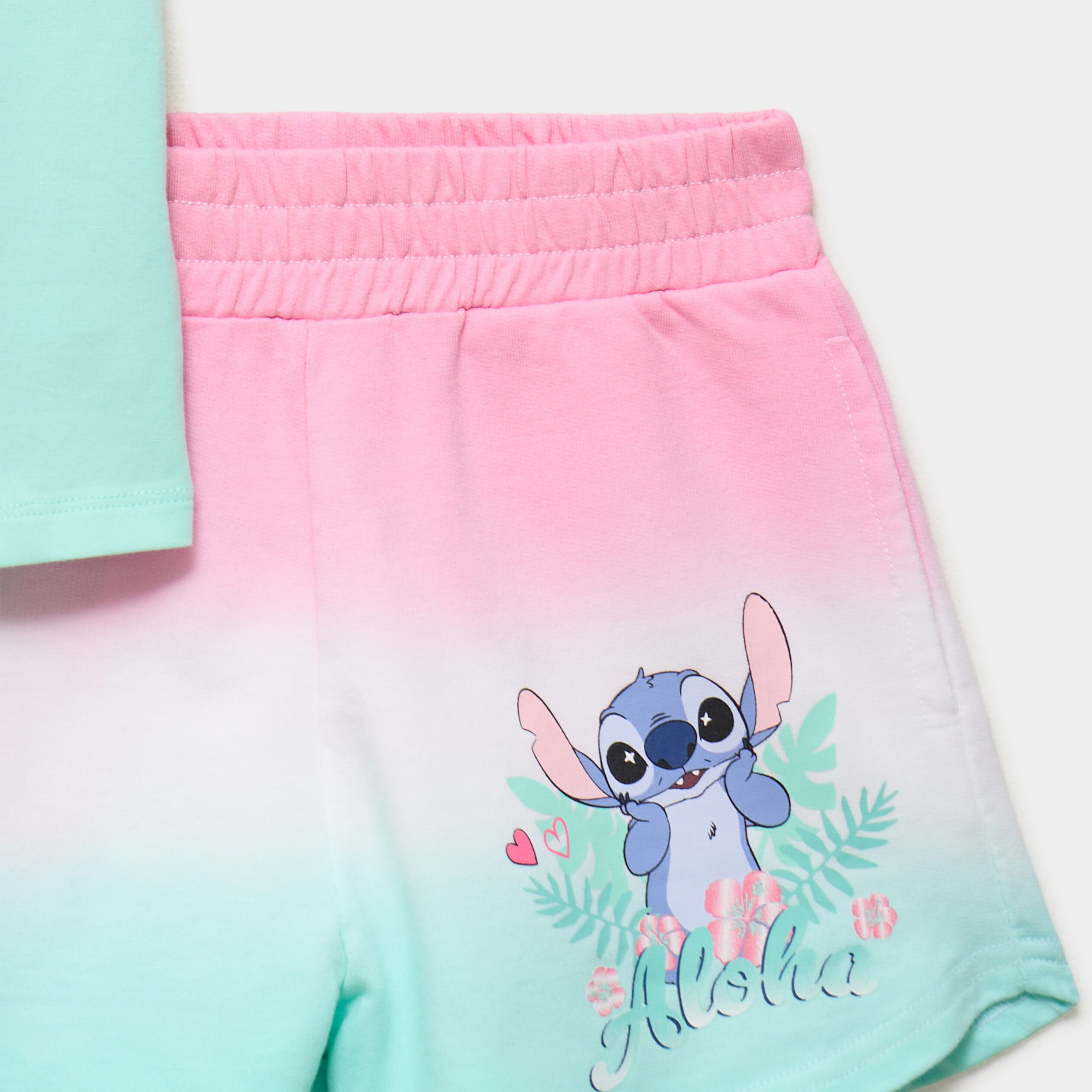 Ensemble d&eacute;bardeur et short Stitch multicolore fille