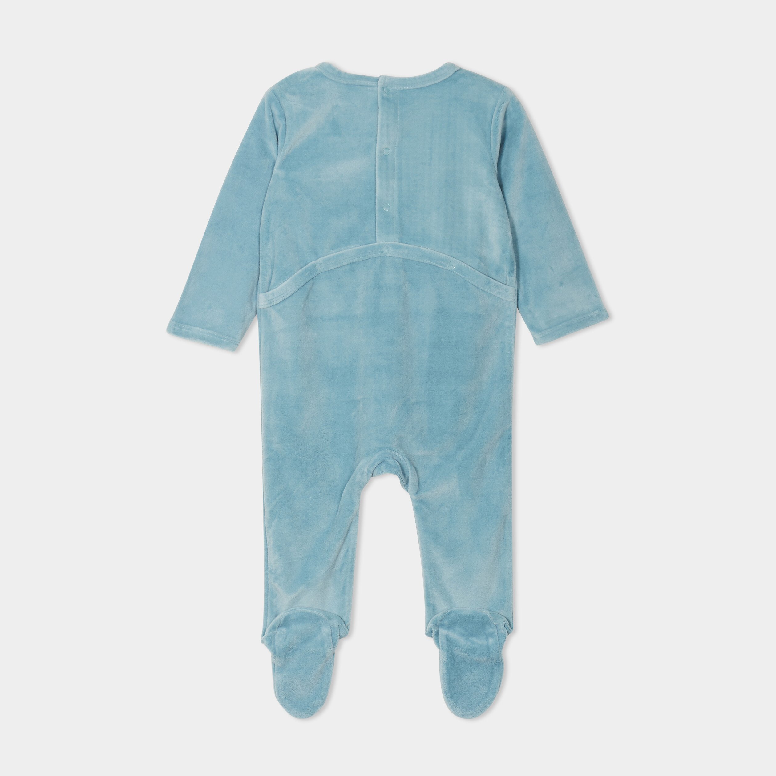 dors bien manches longues boutonne bleu gris bebeg Dors-bien manches longues boutonné bleu gris bébé garçon