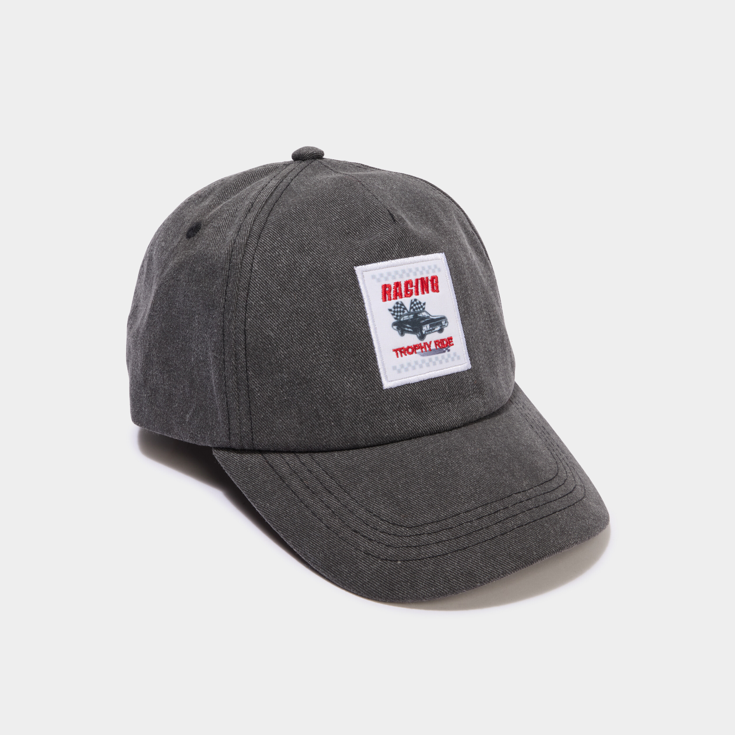 Casquette bomb&eacute;e coton noir gar&ccedil;on