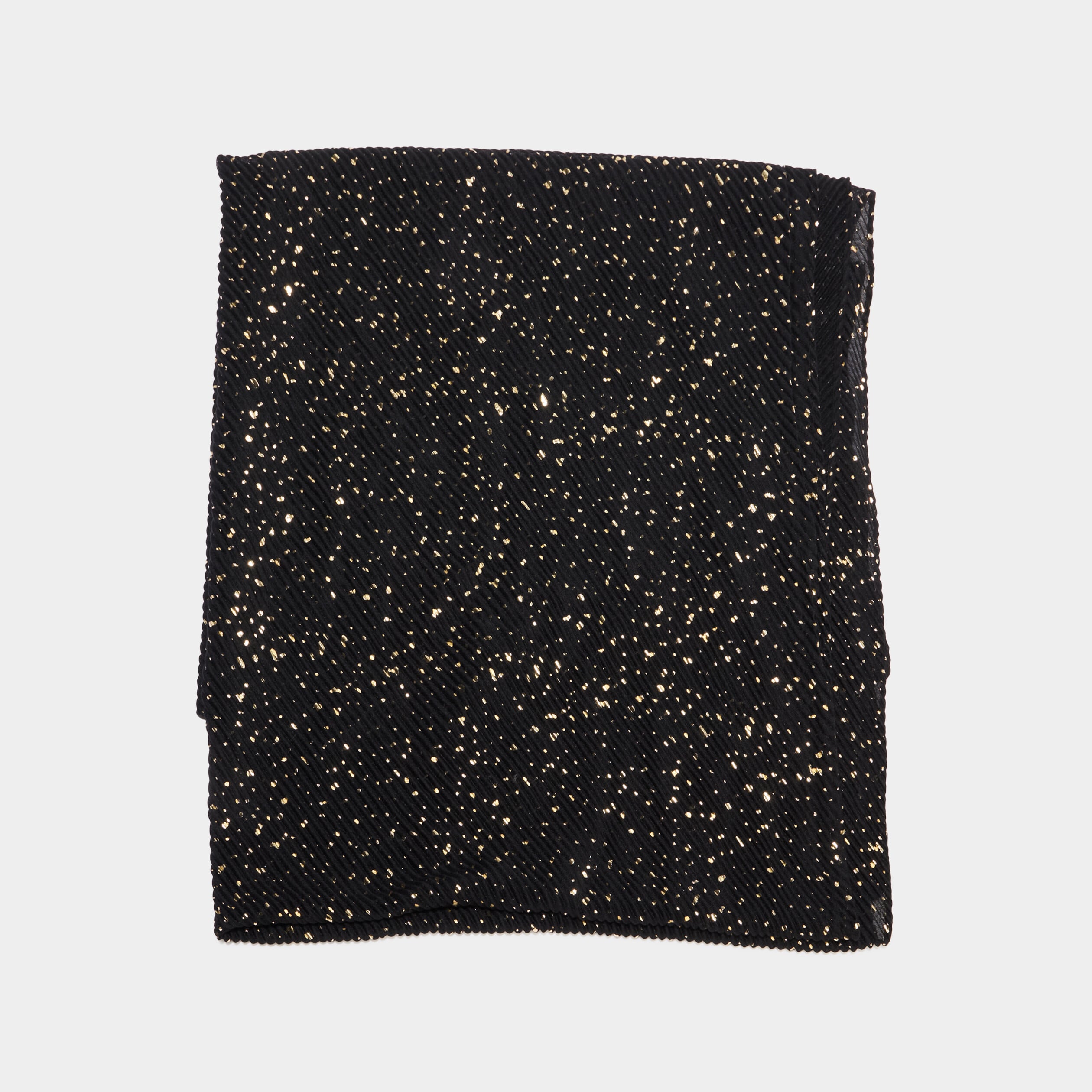 Foulard pliss&eacute; noir femme