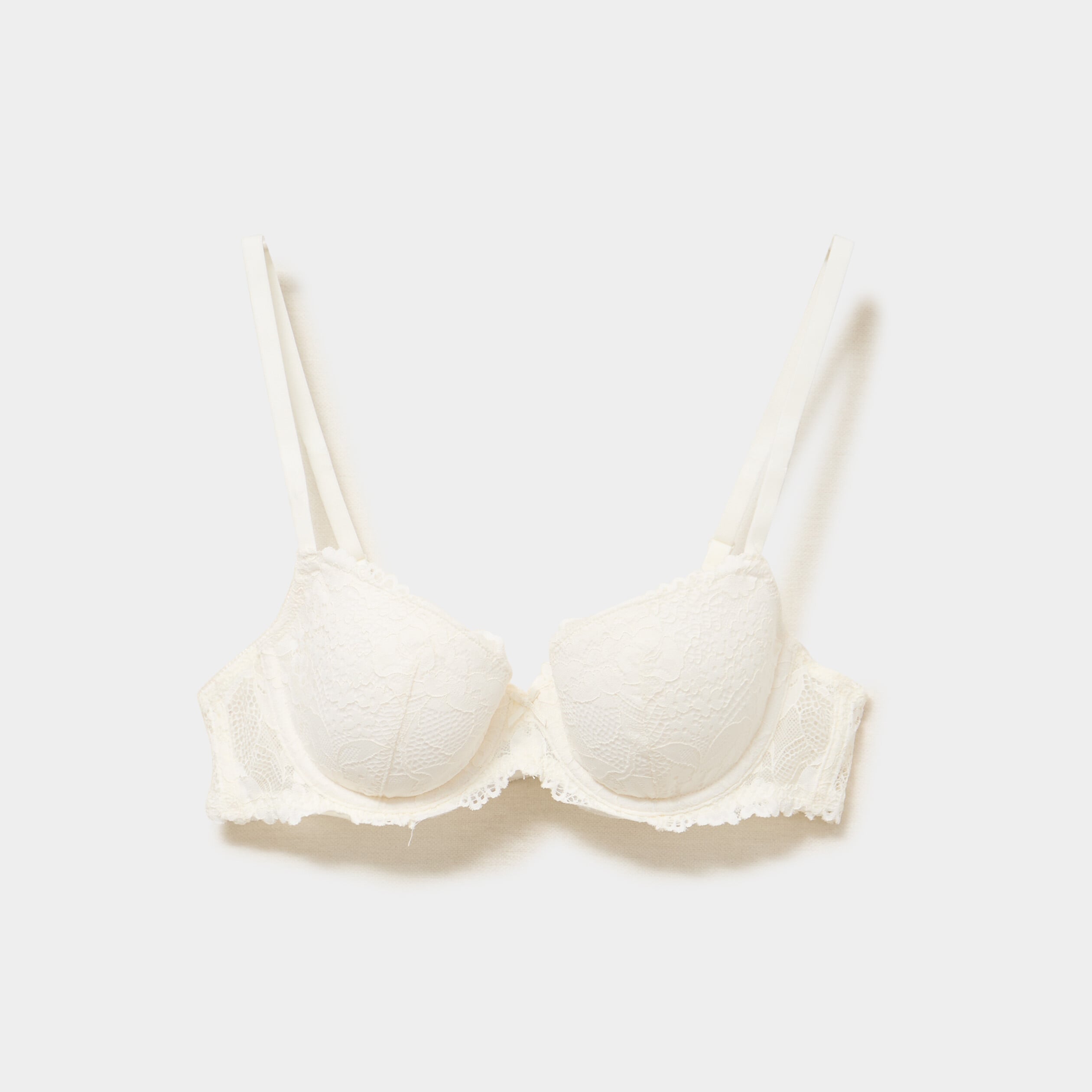 Soutien-gorge corbeille en dentelle blanc femme