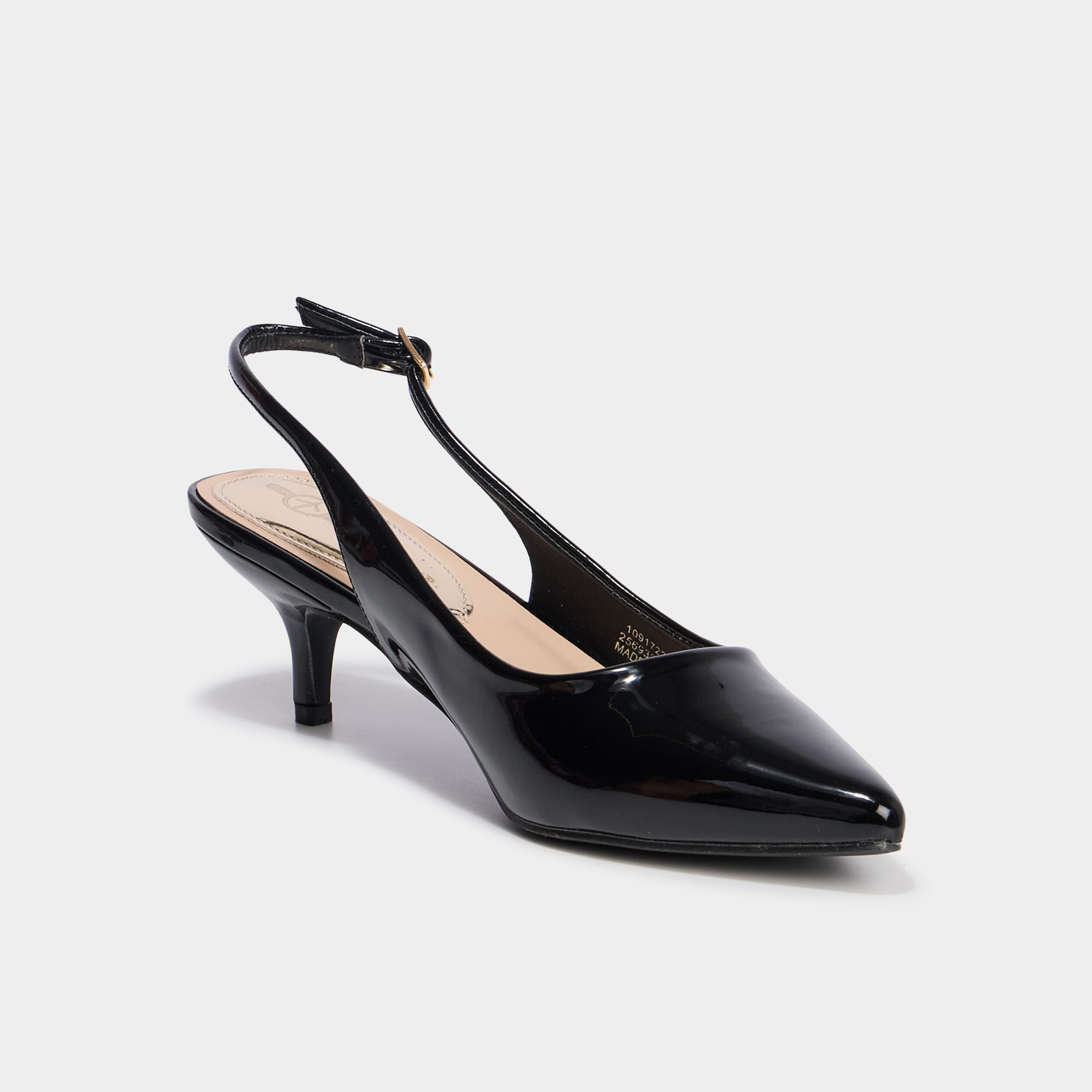 Escarpins vernis &agrave; talons noir femme