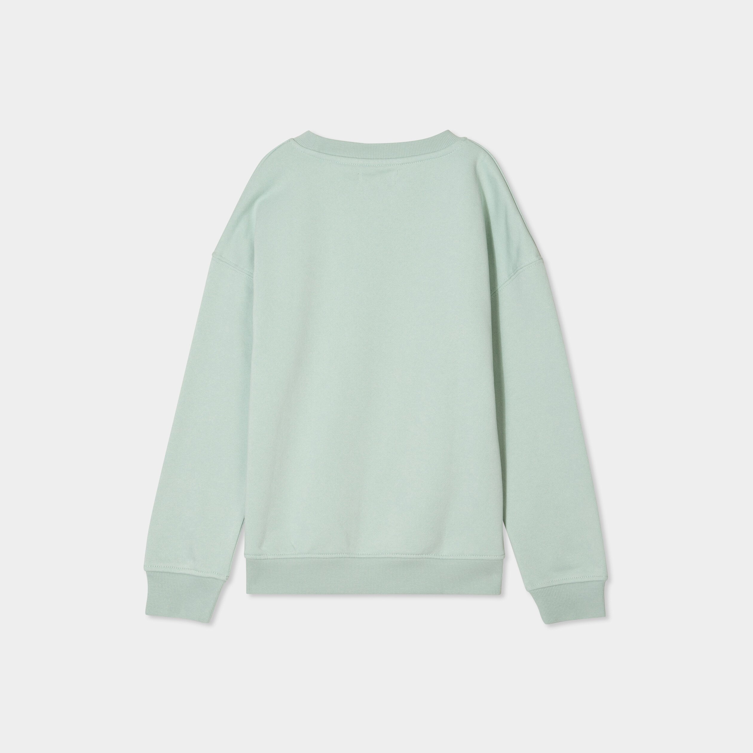 sweat oversize manches longues col rond vert pastel garcon Sweat oversize manches longues col rond vert pastel garçon