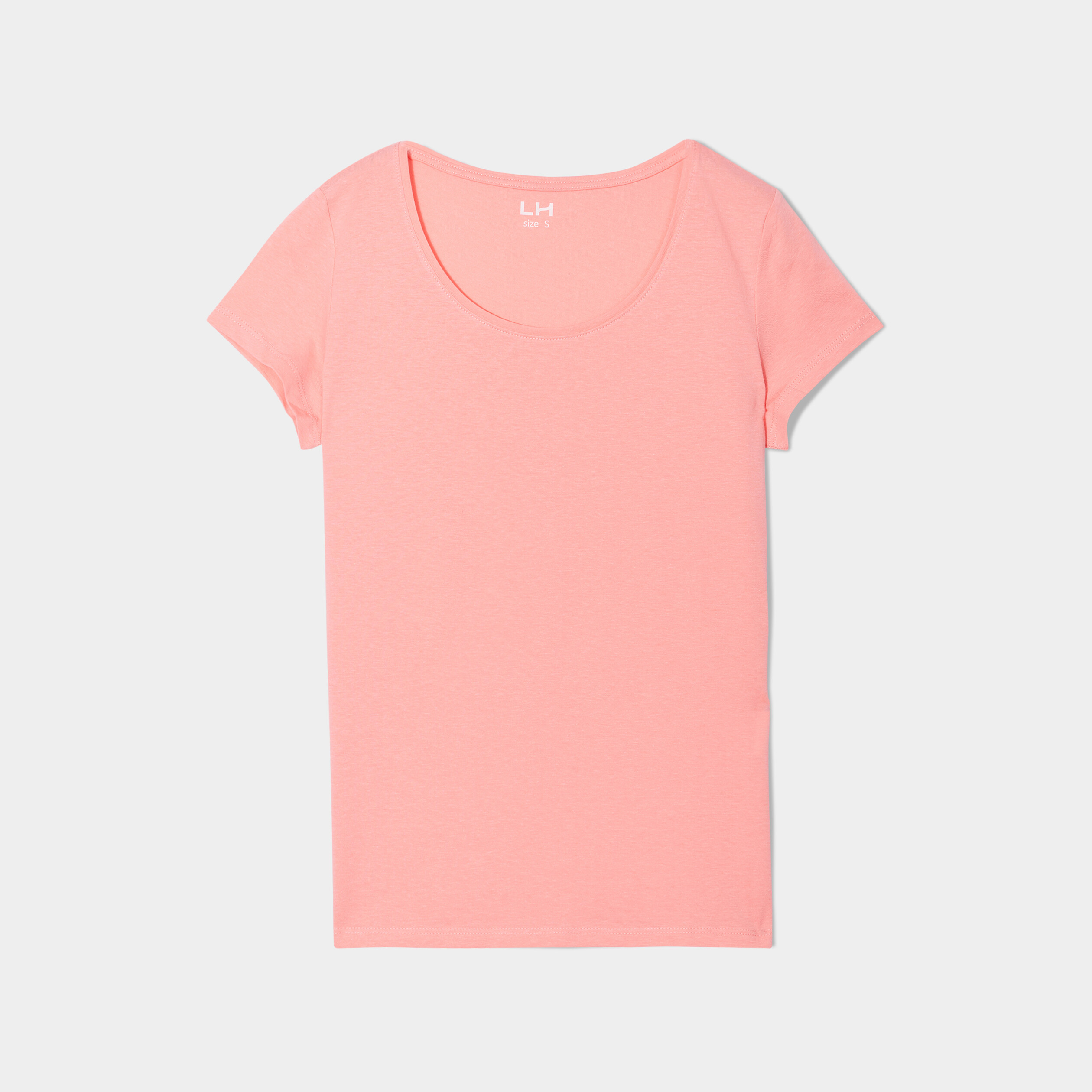 t shirt coton col rond manches courtes vieux rose femme T-shirt coton col rond manches courtes vieux rose femme