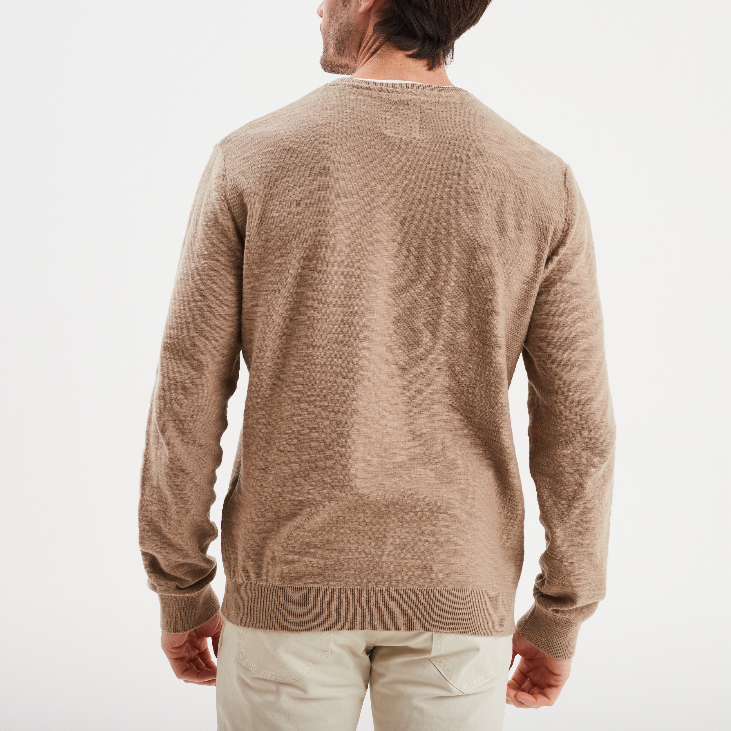 pull col tunisien coton liberto taupe homme Pull col tunisien coton Liberto taupe homme