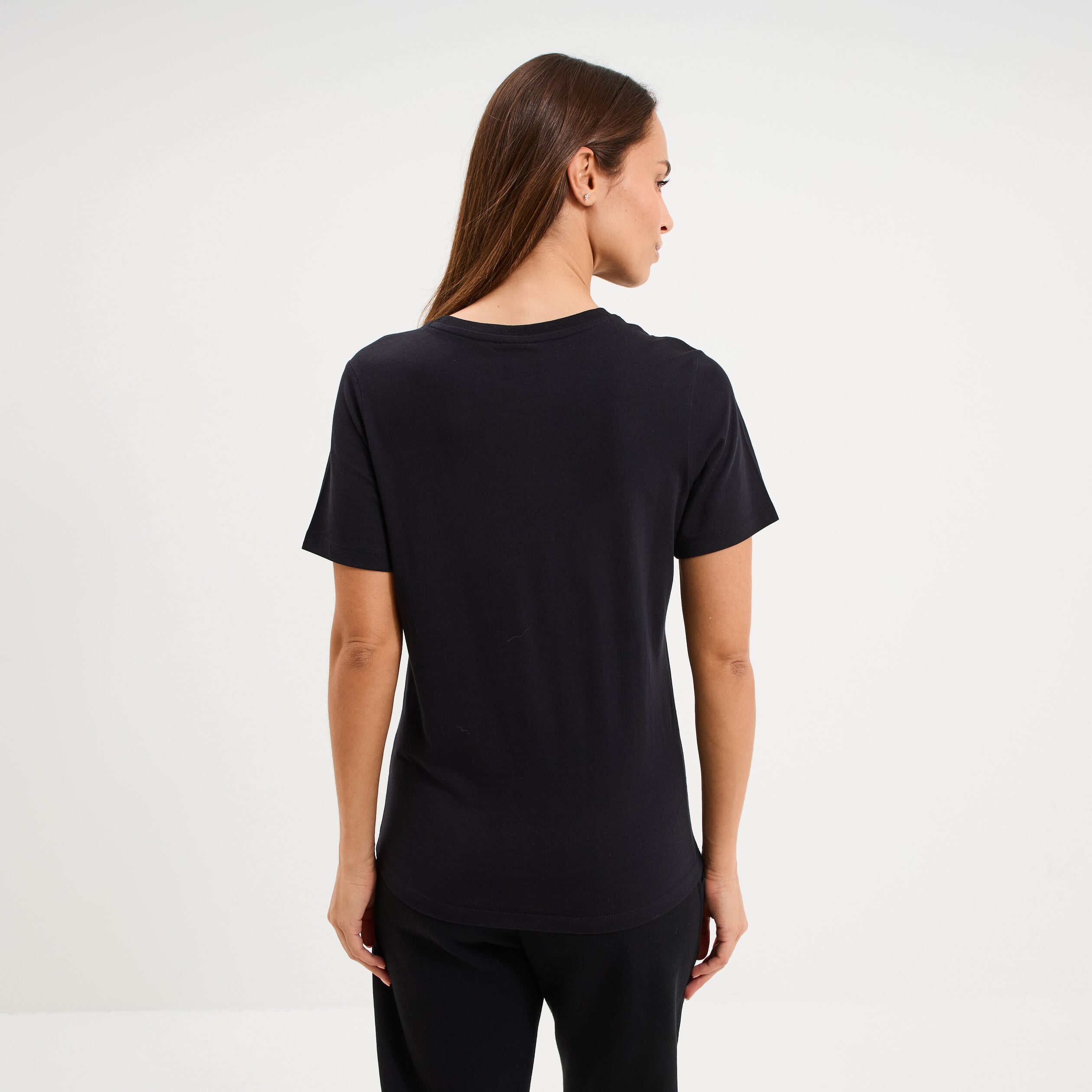 T-shirt manches courtes coton Champion noir femme