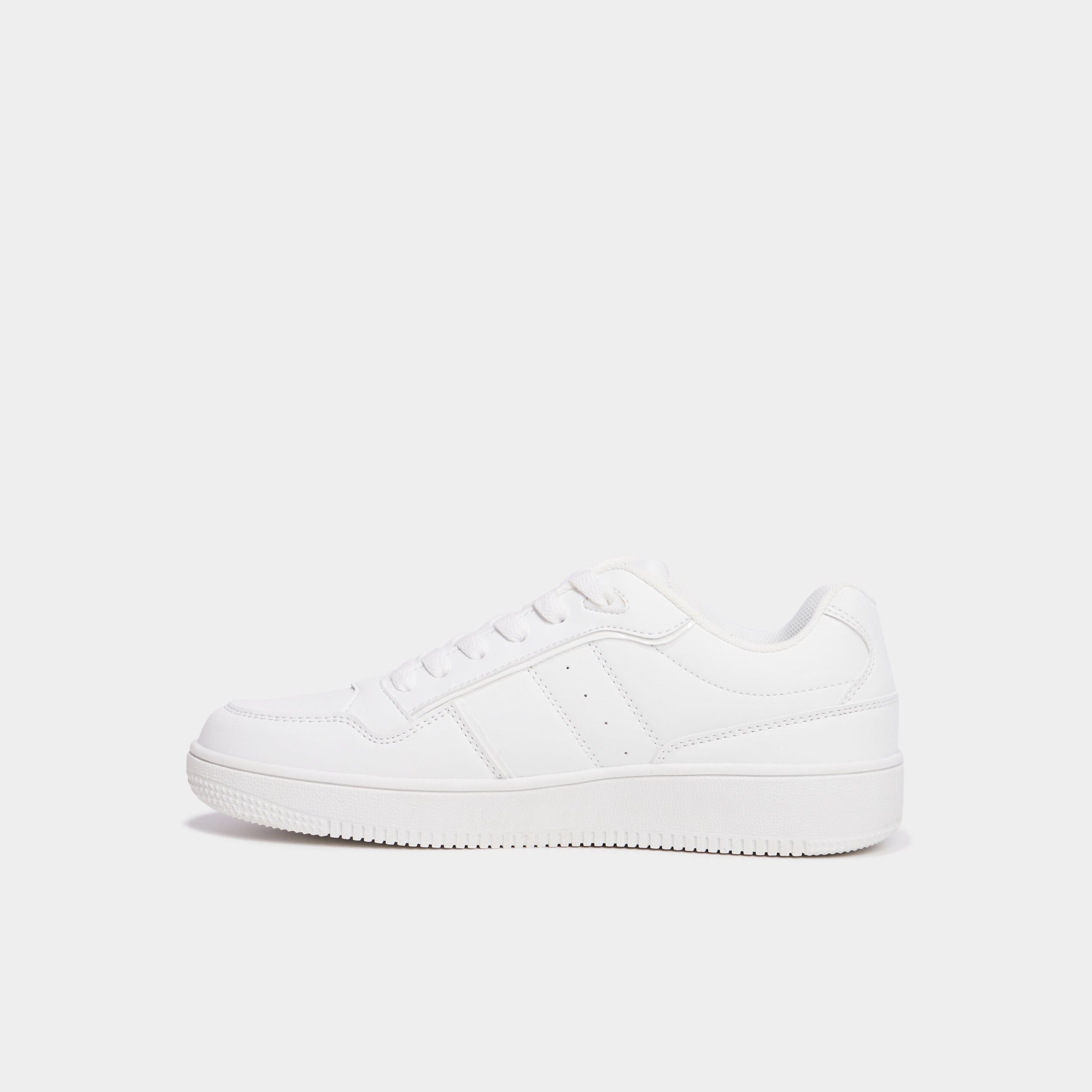 Baskets avec semelle &eacute;paisse blanc femme