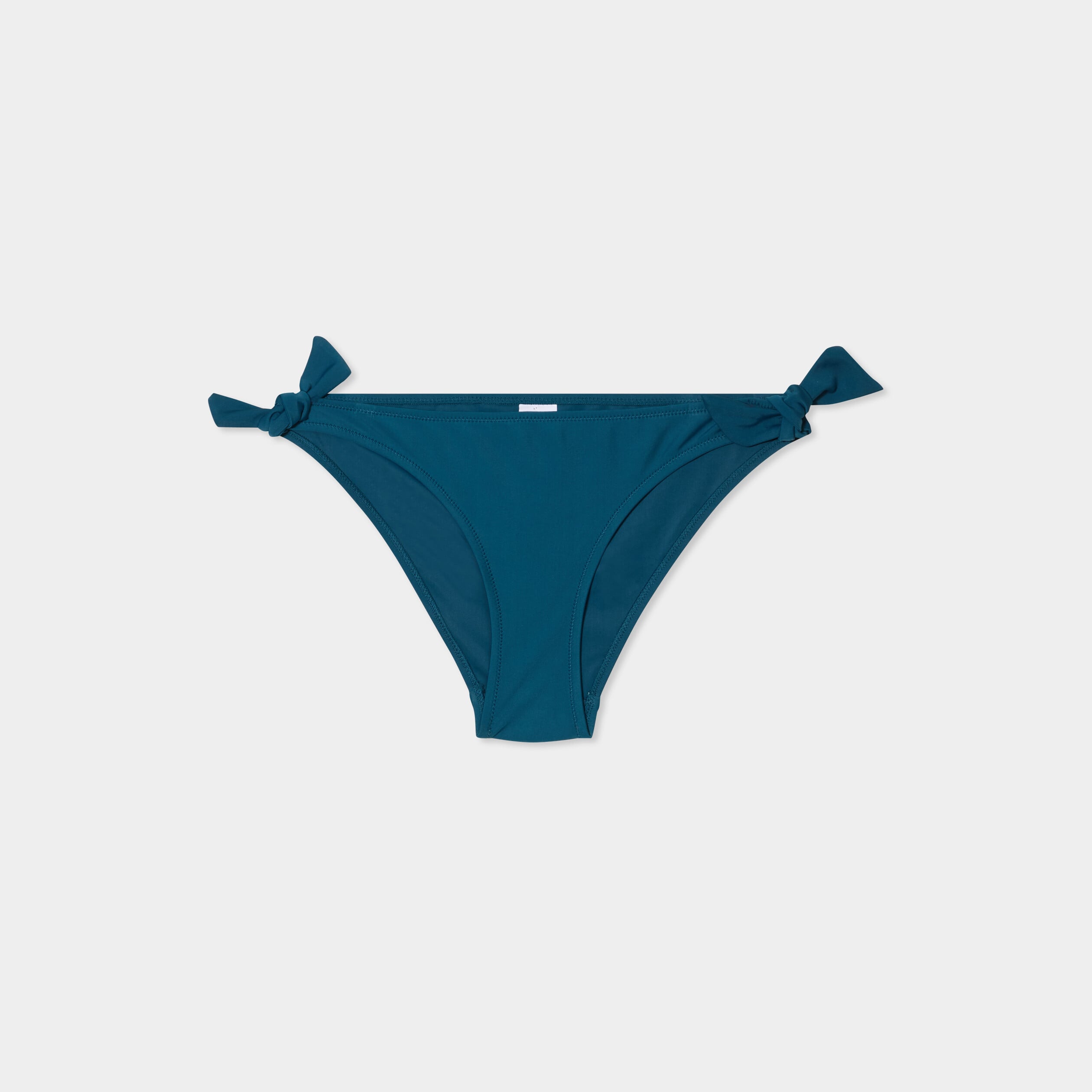 Bas de maillot de bain d&eacute;tails noeuds bleu p&eacute;trole femme