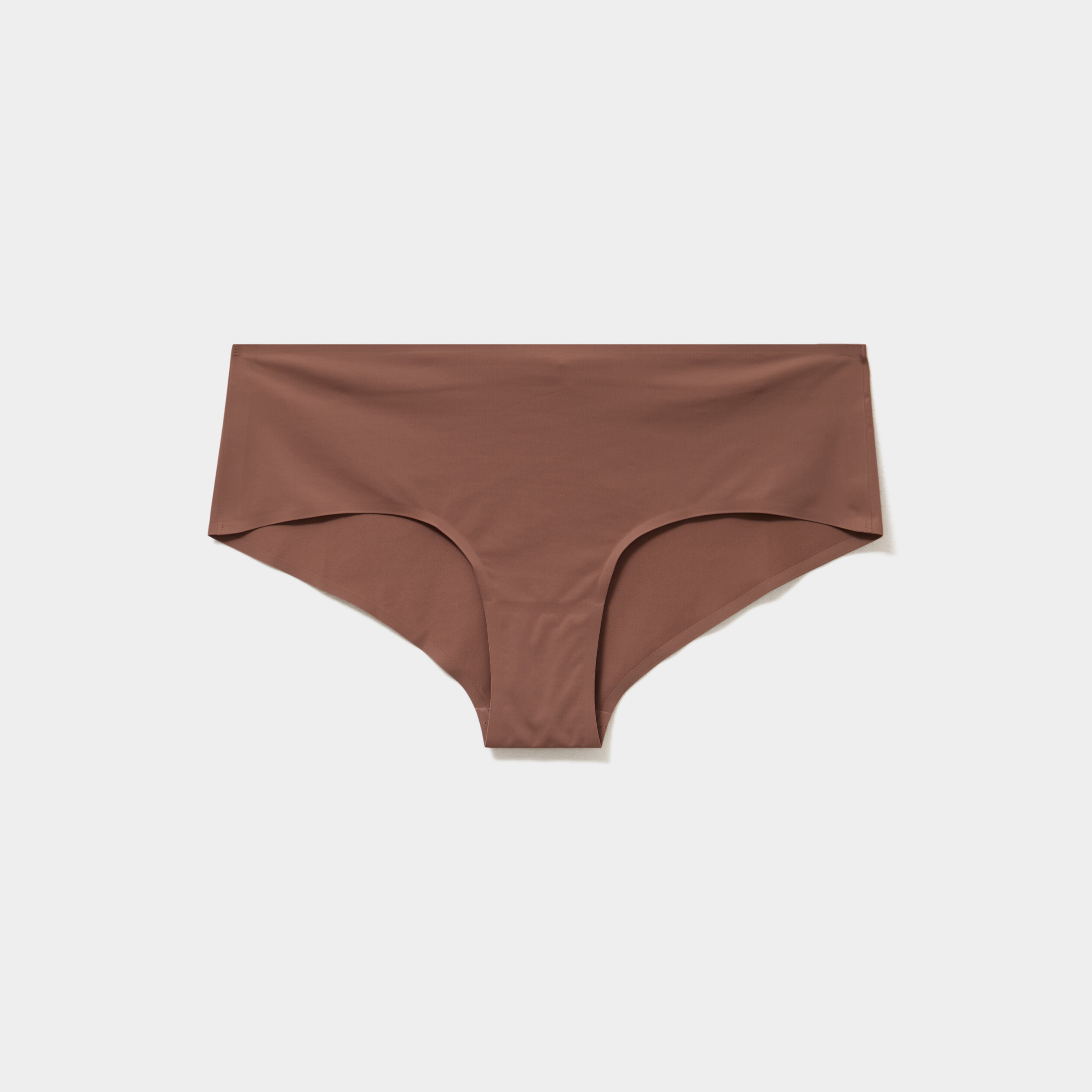 Shorty microfibre sans coutures marron femme