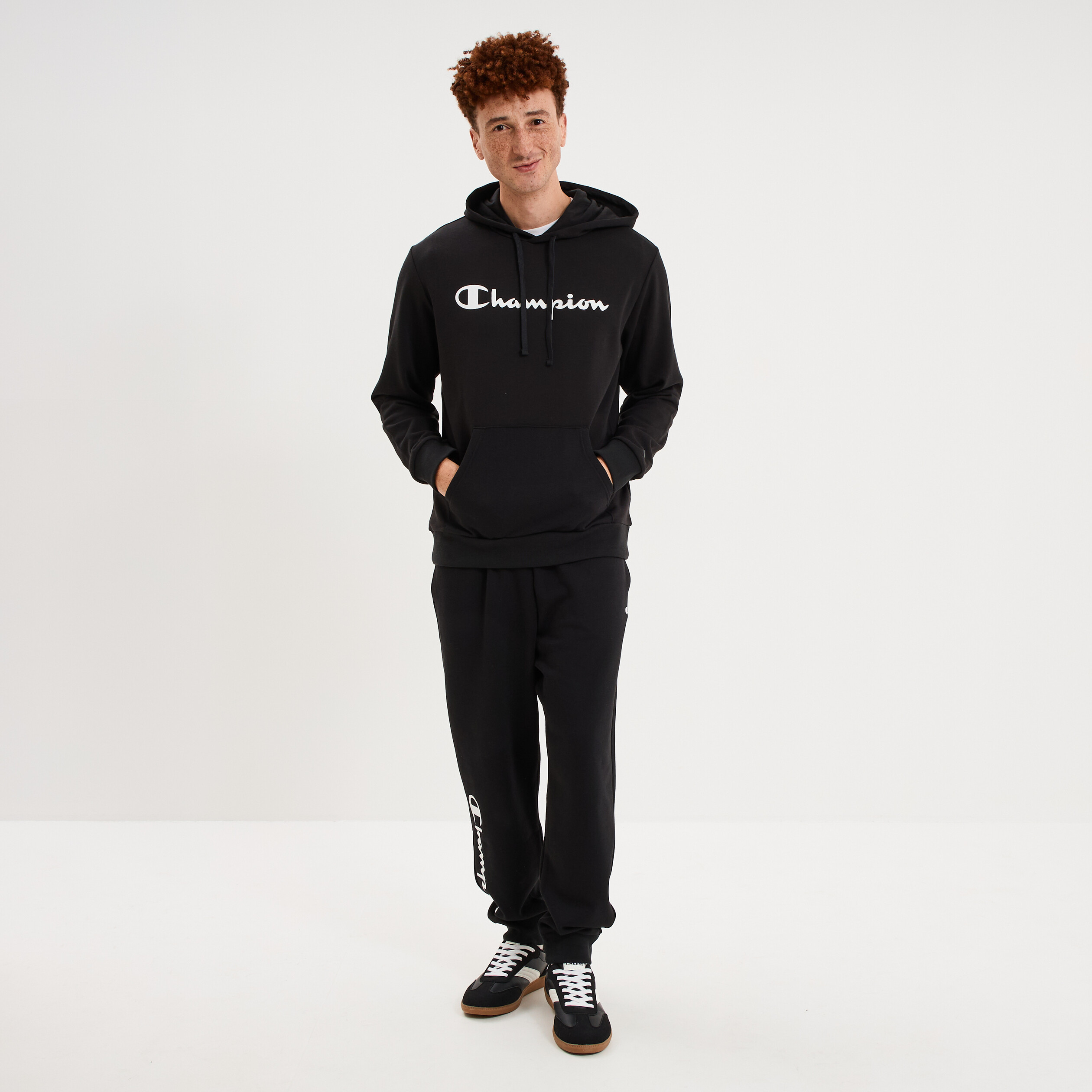 Sweat hoodie molleton Champion noir homme