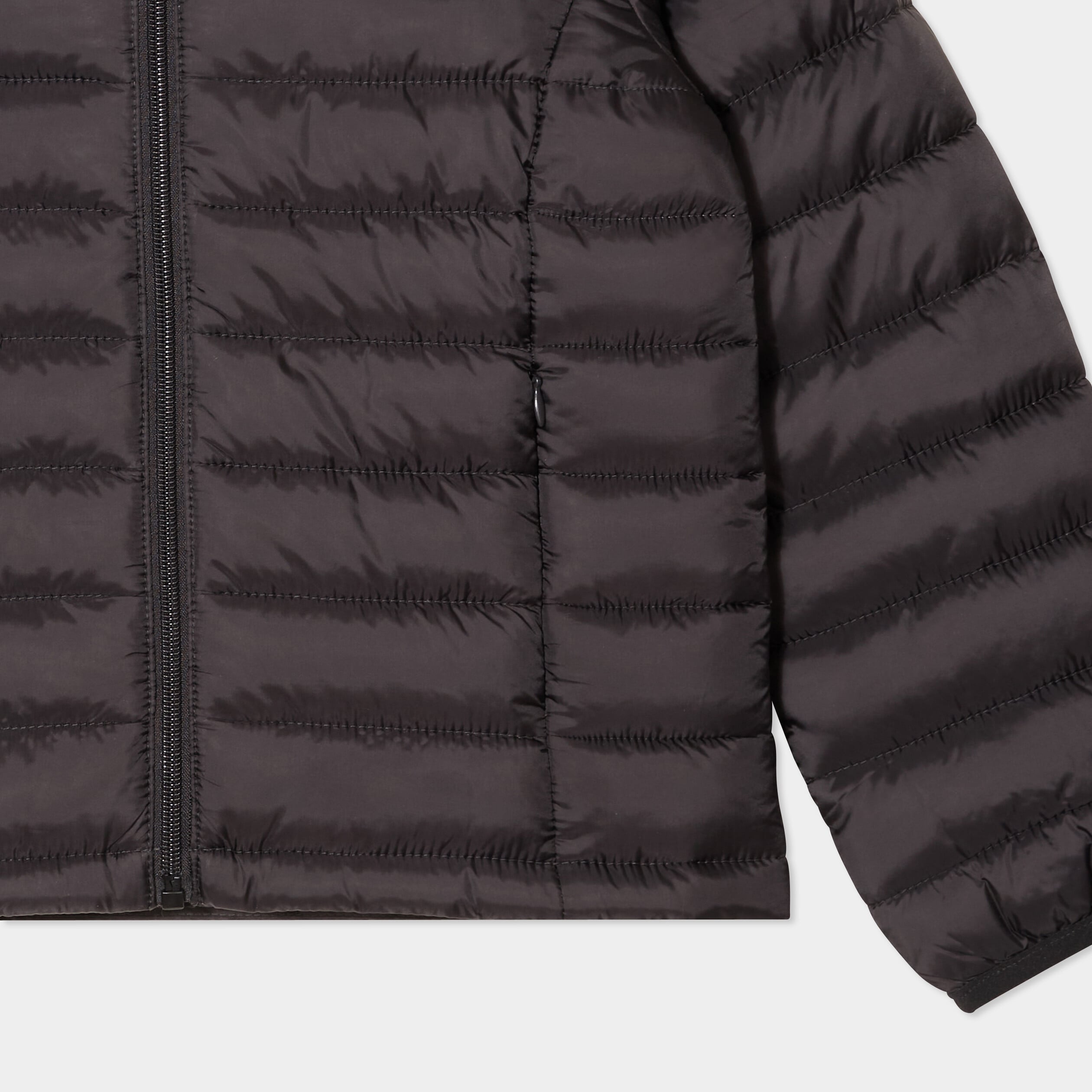 Doudoune l&eacute;g&egrave;re &agrave; capuche imperm&eacute;able noir fille