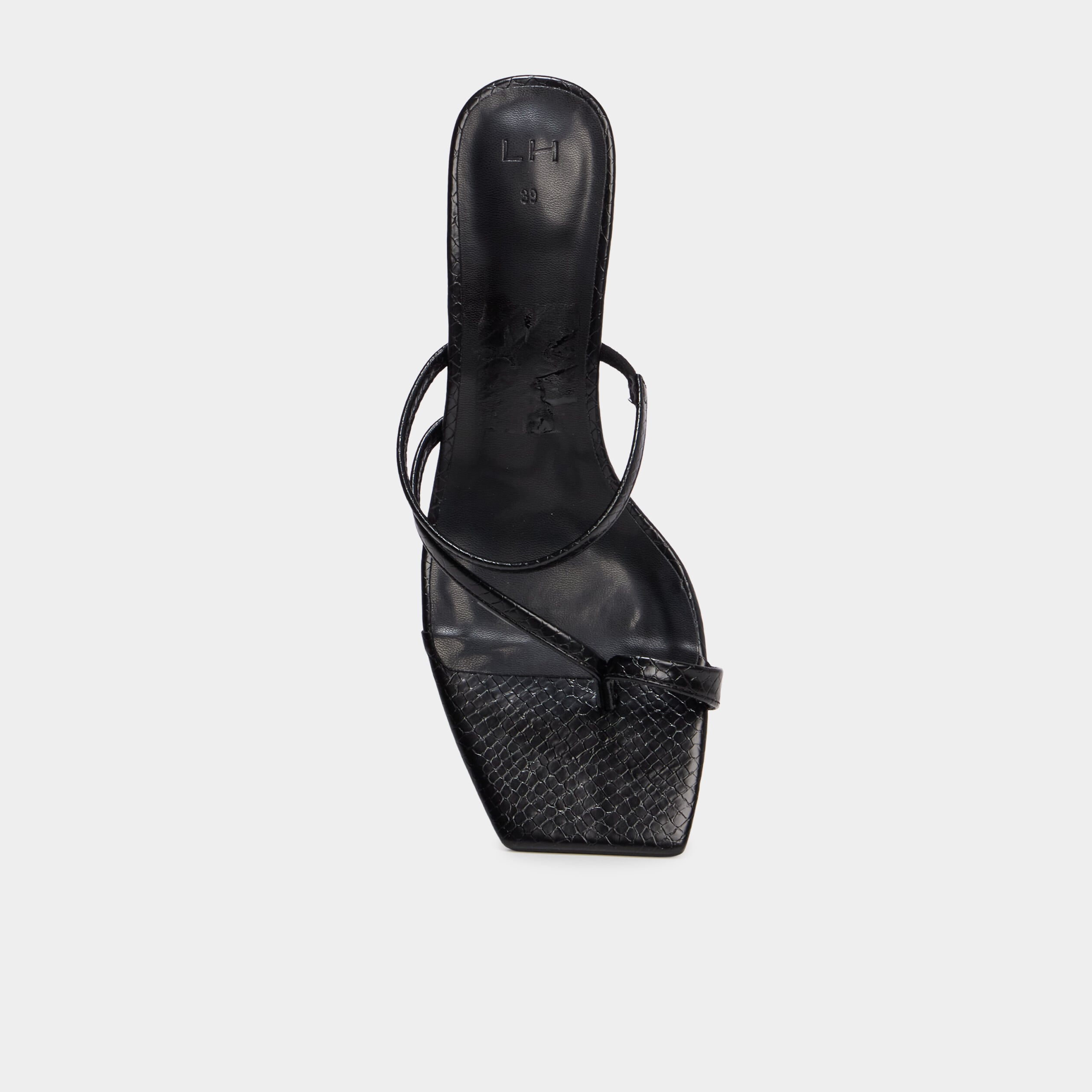 Mules &agrave; talons kitten heels noir femme