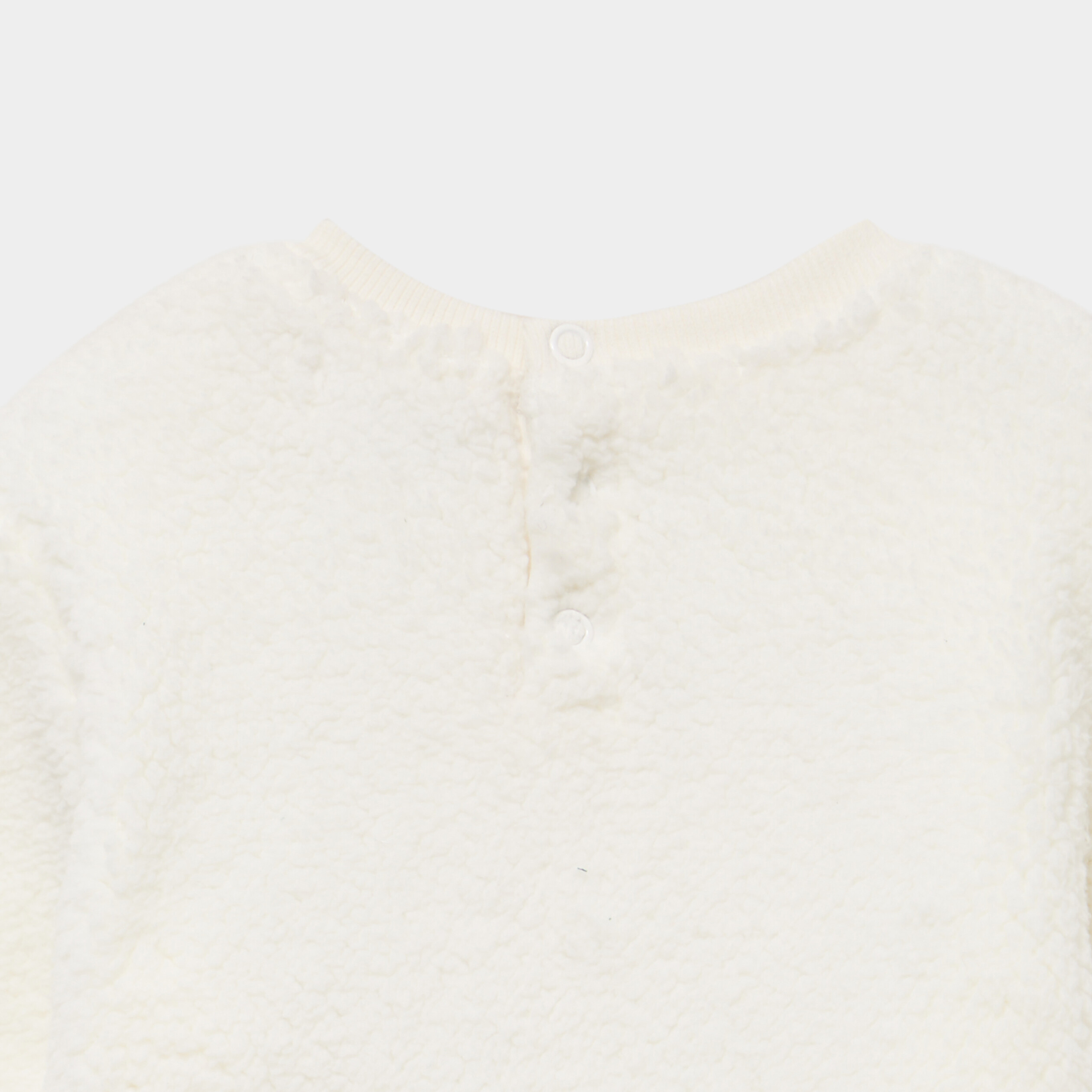 Ensemble sweat et pantalon molletonn&eacute;s ecru b&eacute;b&eacute; gar&ccedil;on