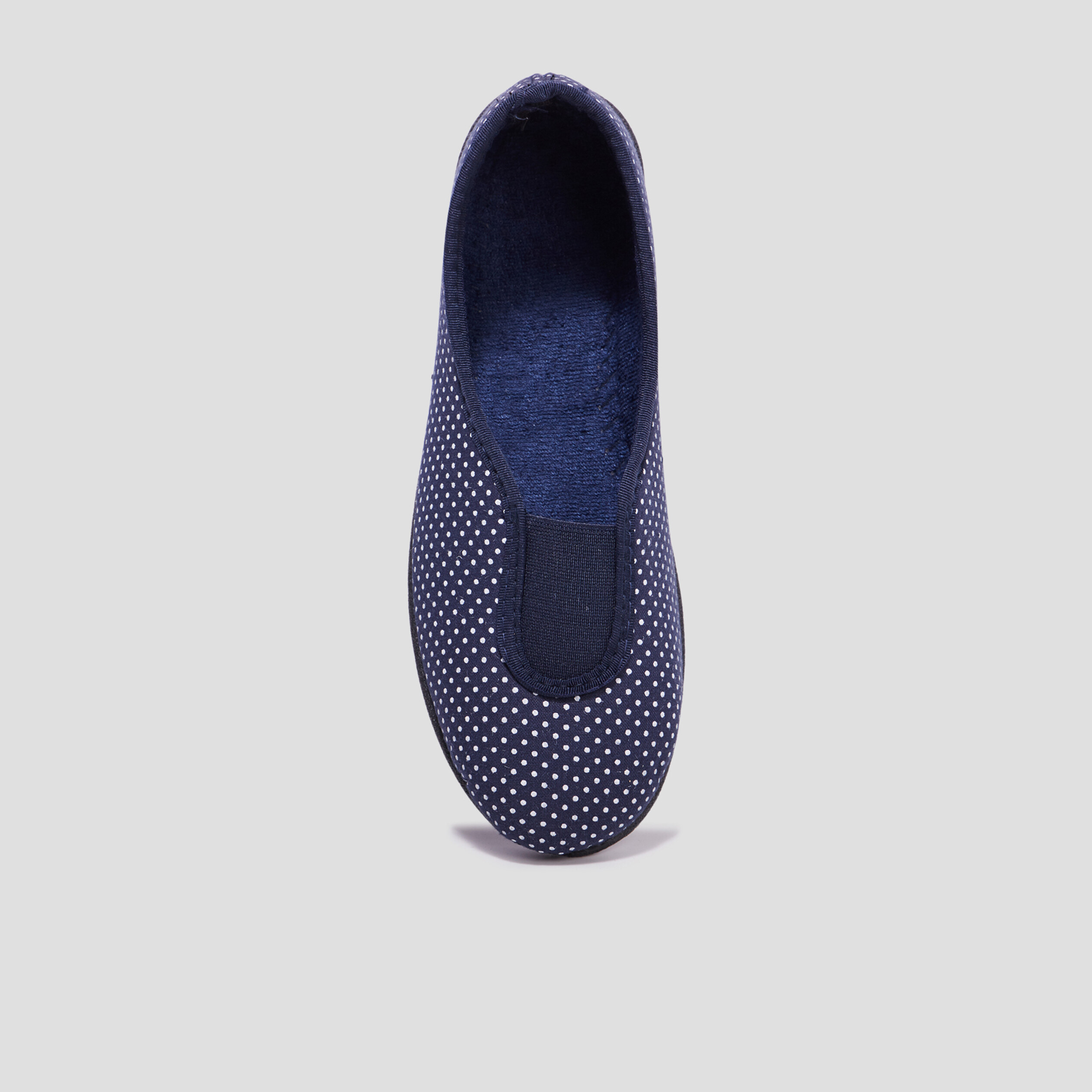 Chaussons ballerines bleu femme