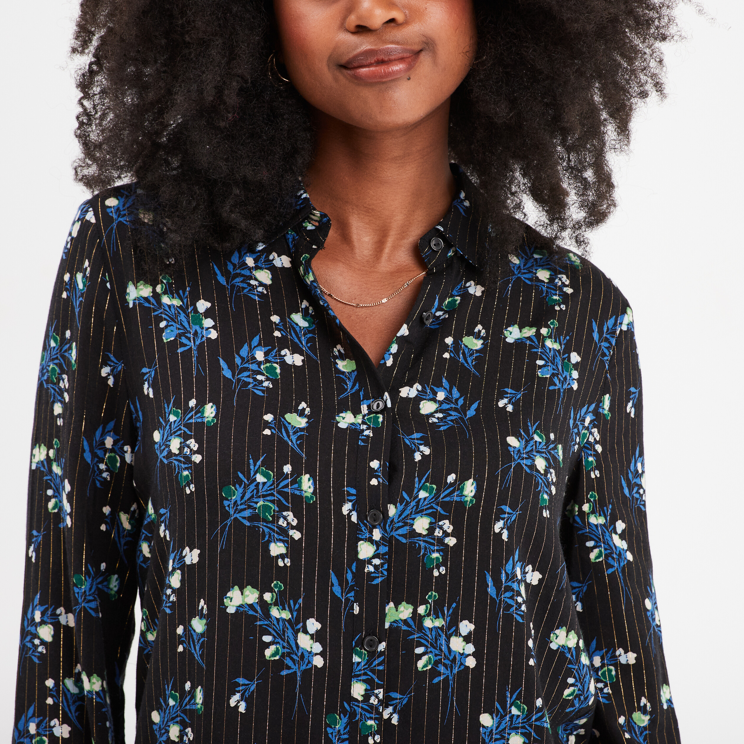 chemise fluide manches longues noir femme Chemise fluide manches longues noir femme