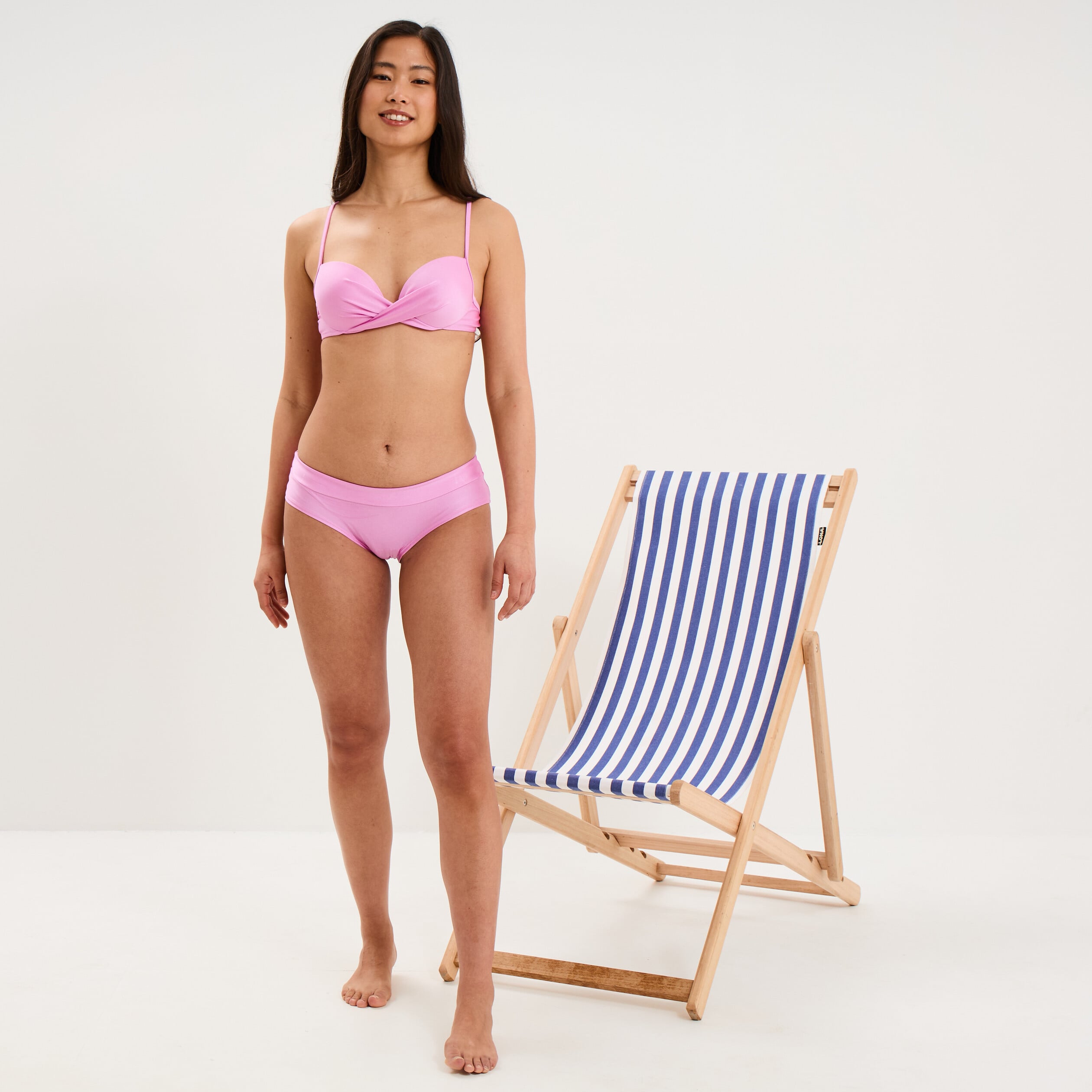 Bas de maillot de bain shorty rose clair femme