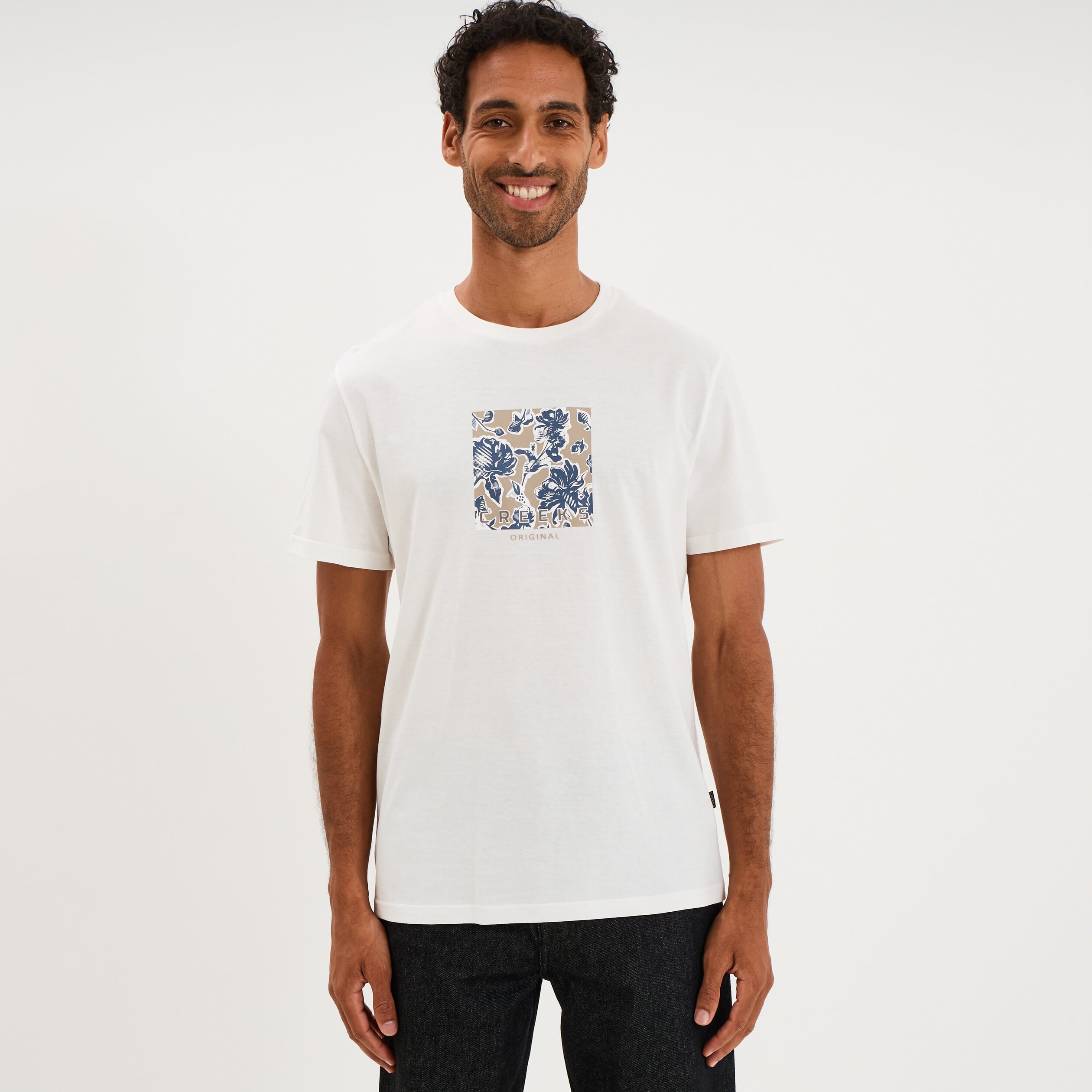 T-shirt manches courtes coton blanc homme