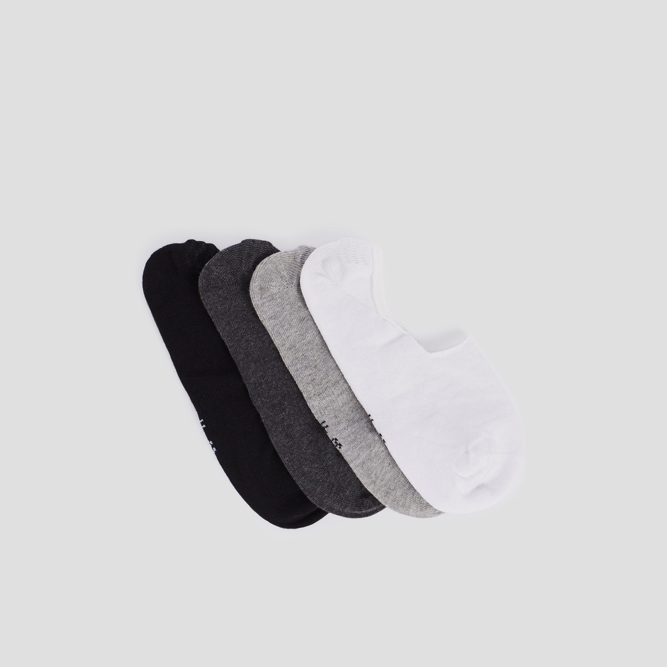 Lot 4 paires de chaussettes invisibles multicolore femme