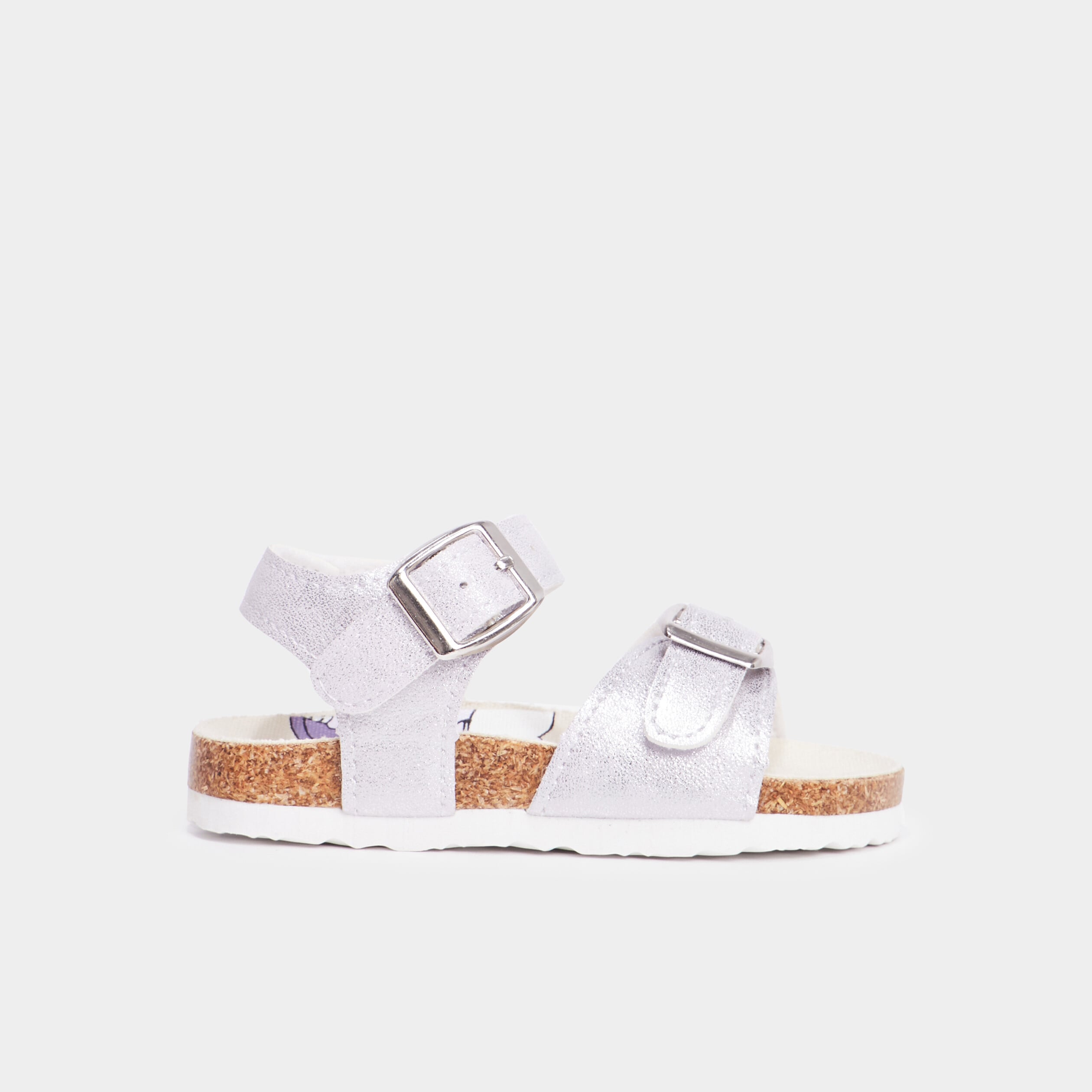Sandales &agrave; paillettes parme b&eacute;b&eacute; fille